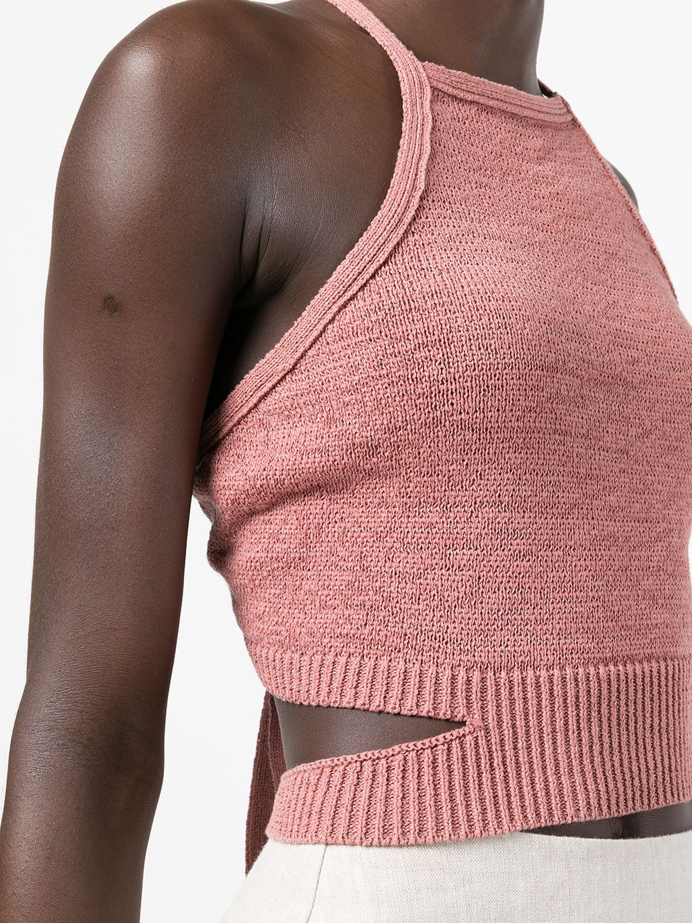 Nan tie-fastening knitted top - 5