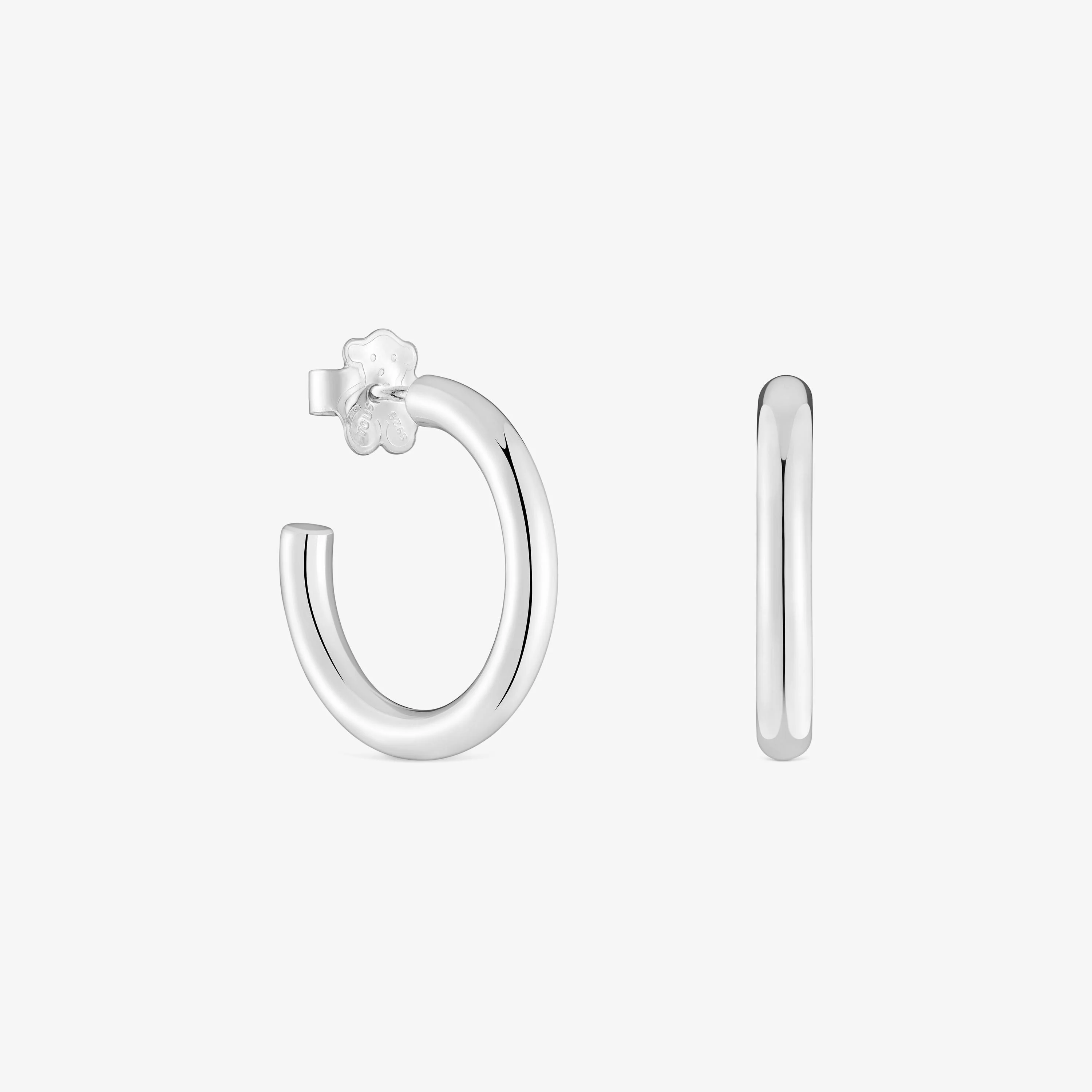 Short 15 mm silver Hoop earrings TOUS Basics - 1