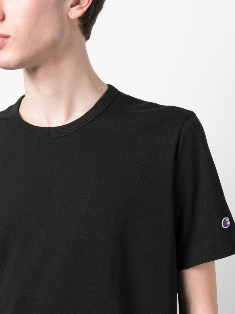 logo-patch short-sleeve cotton T-shirt - 5