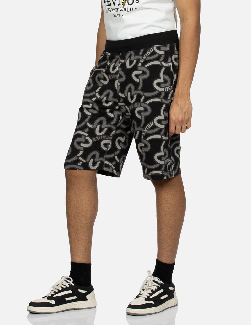 EVISU ALLOVER OVERLAPPING SEAGULL PRINT REGULAR FIT SWEAT SHORTS outlook