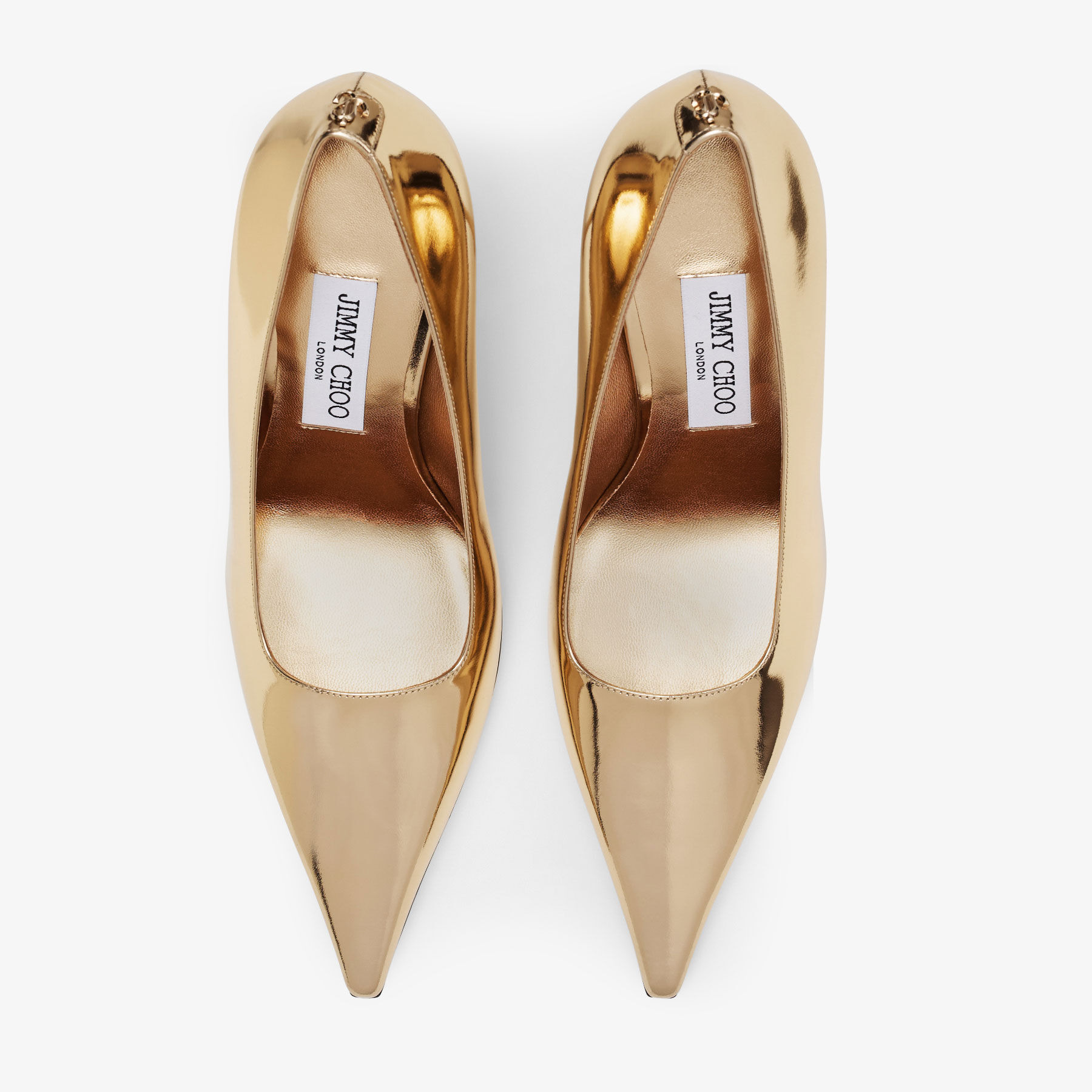Ixia 95
Gold Liquid Metal Leather Pumps - 4