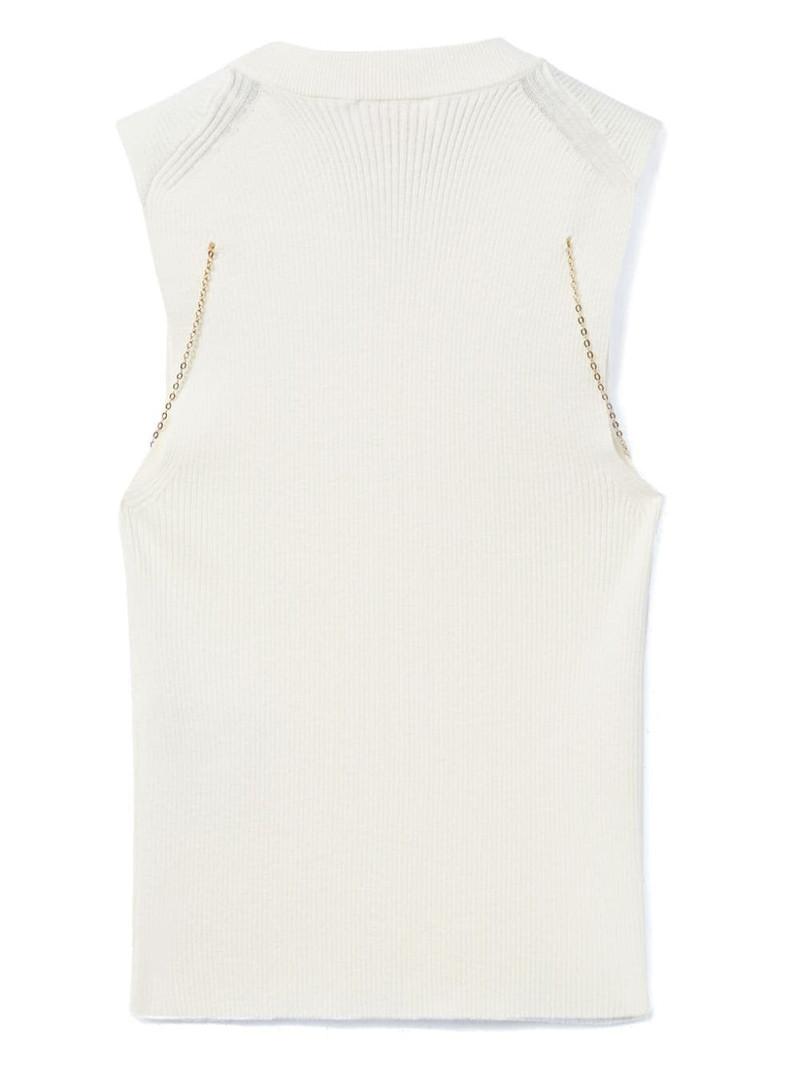 PUCCI logo-plaque ribbed knit top outlook