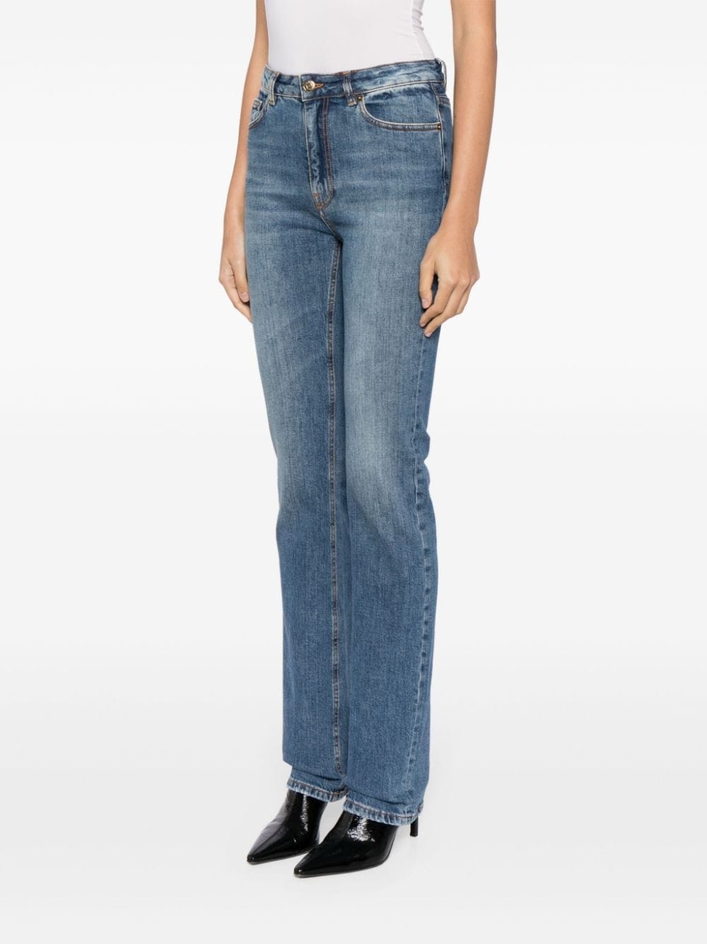 high-rise straight-leg jeans - 3