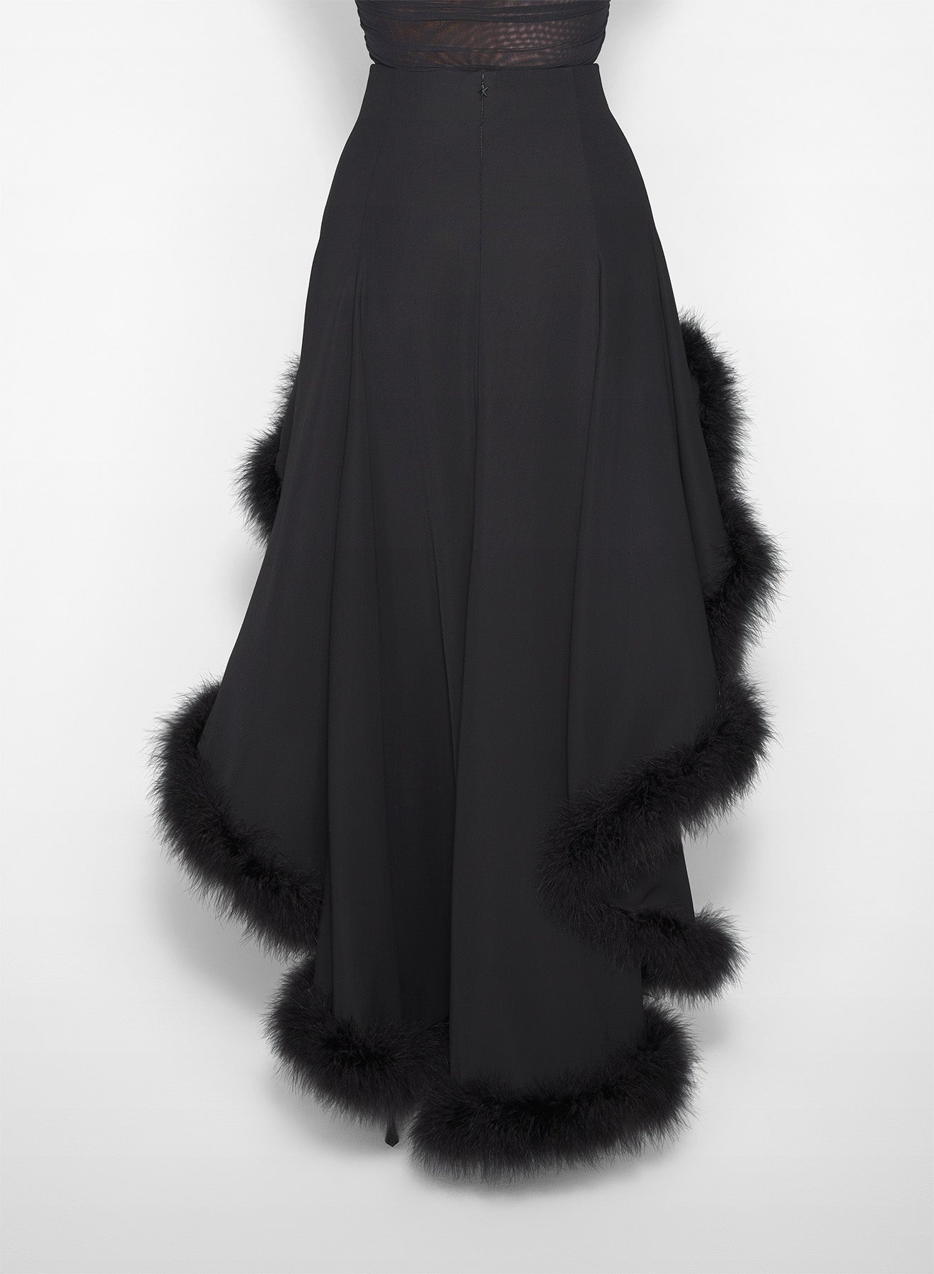 black marabou waterfall skirt - 3
