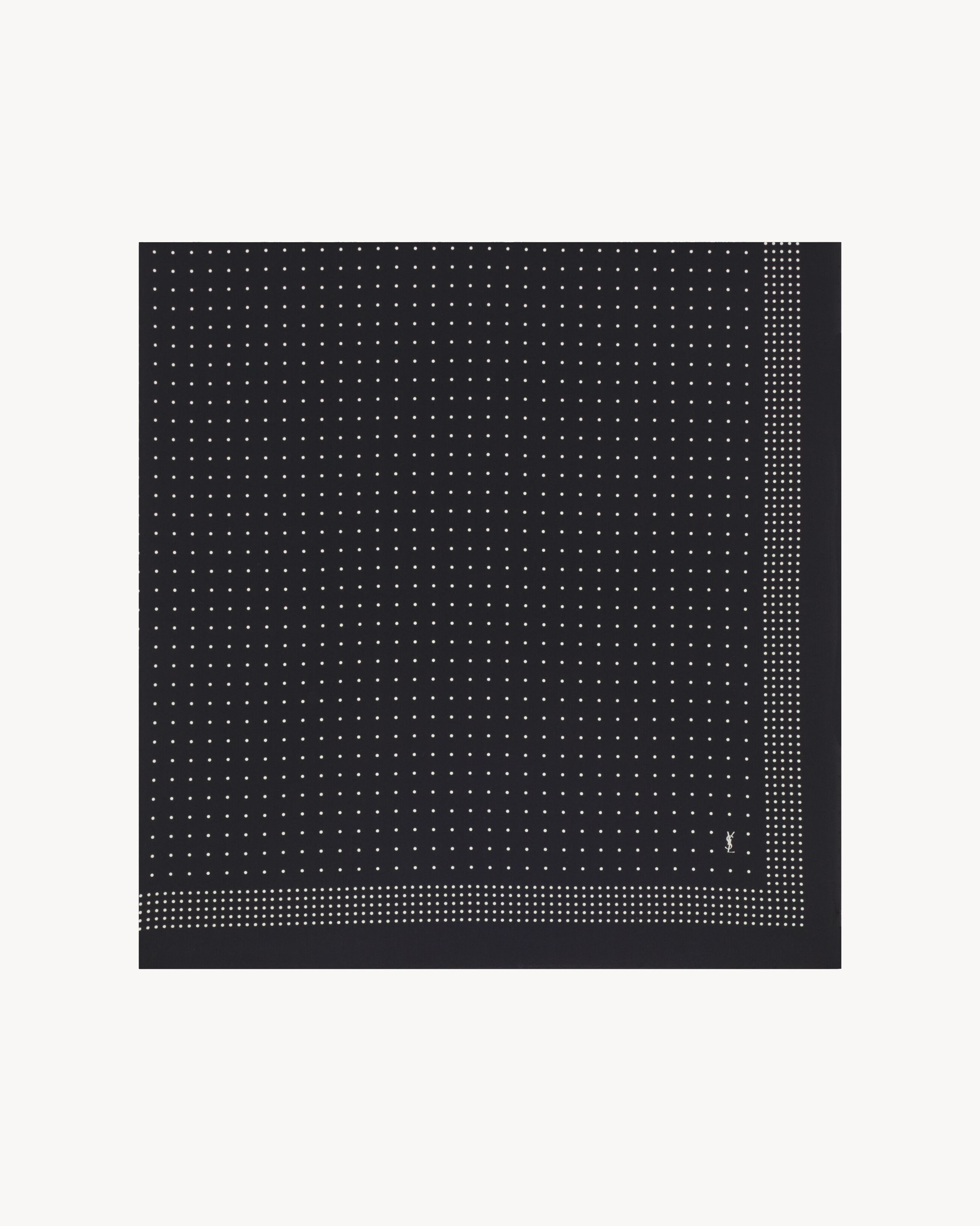 SQUARE SCARF IN DOTTED SILK CREPE - 1