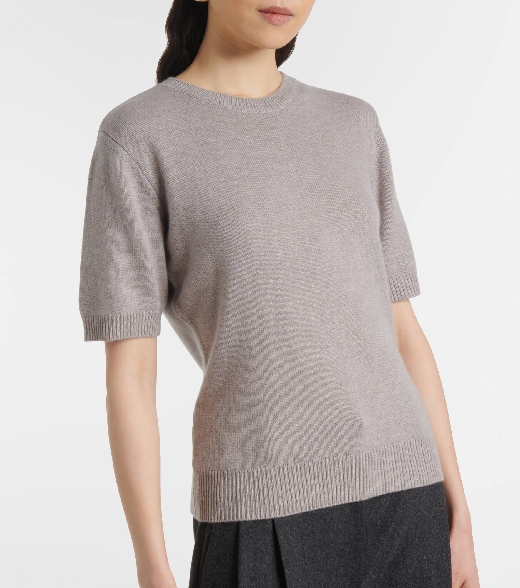 Lura knitted cashmere T-shirt - 5