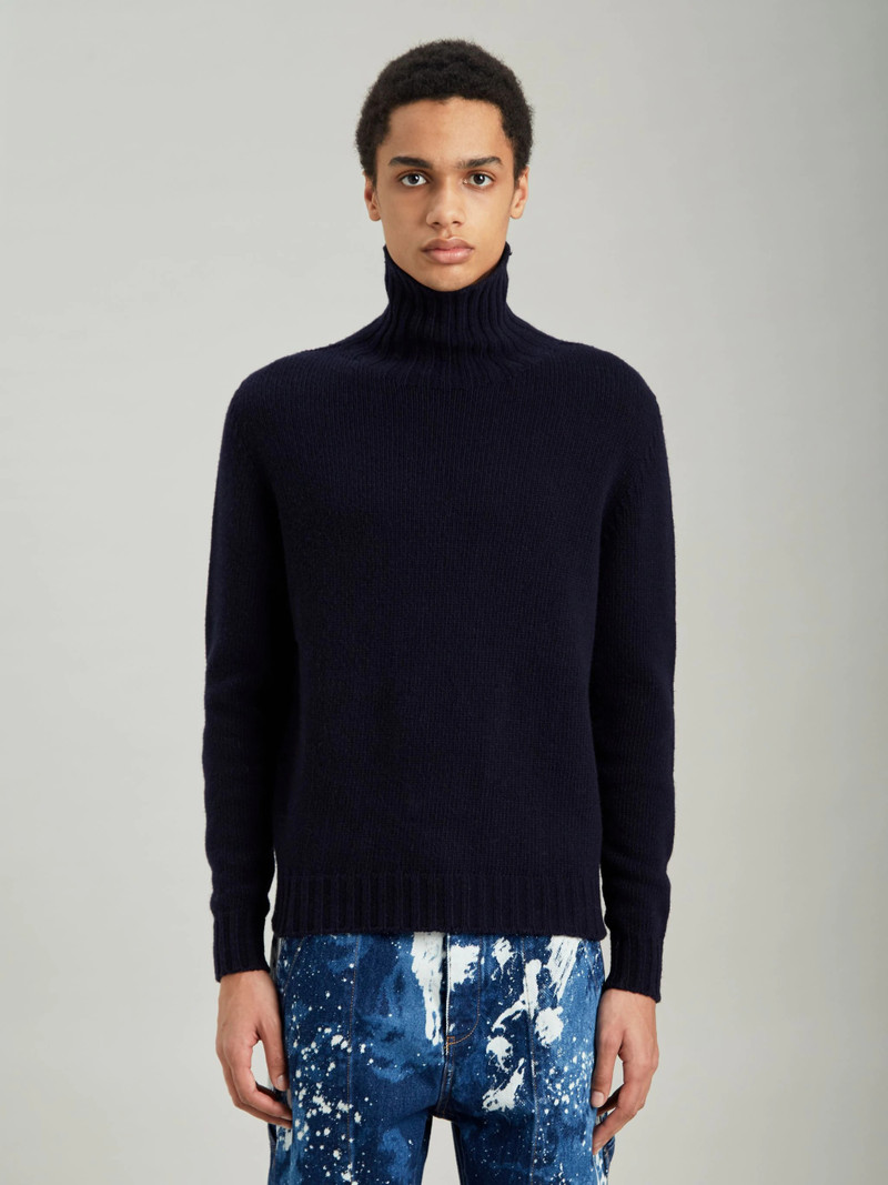 CURVED LOGO TURTLENECK SWEATER 3