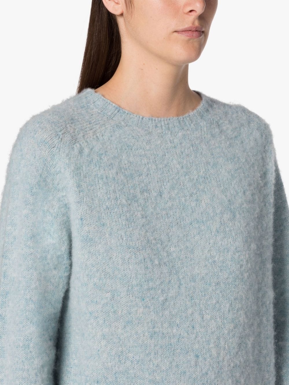 KENNEDI POWDER BLUE WOOL CREWNECK SWEATER - 5