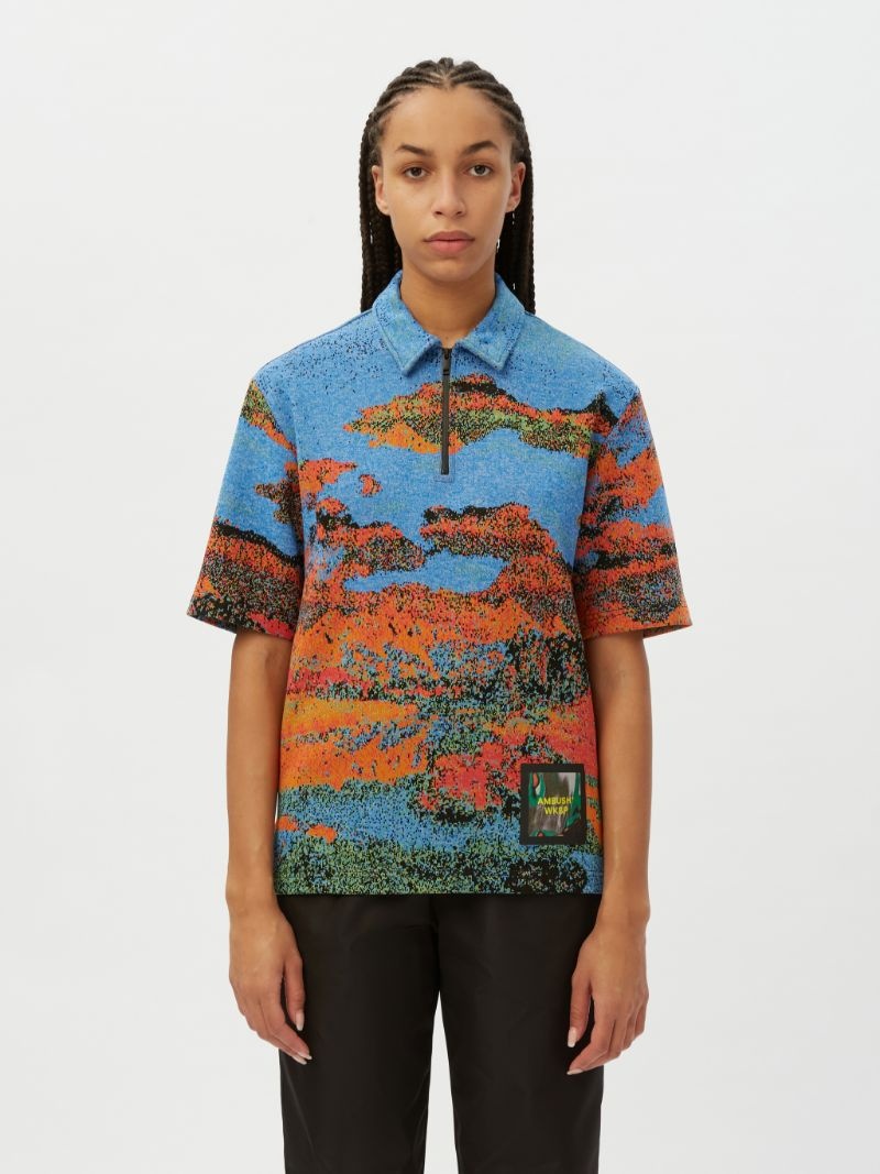 JACQUARD HALF ZIP POLO - 3