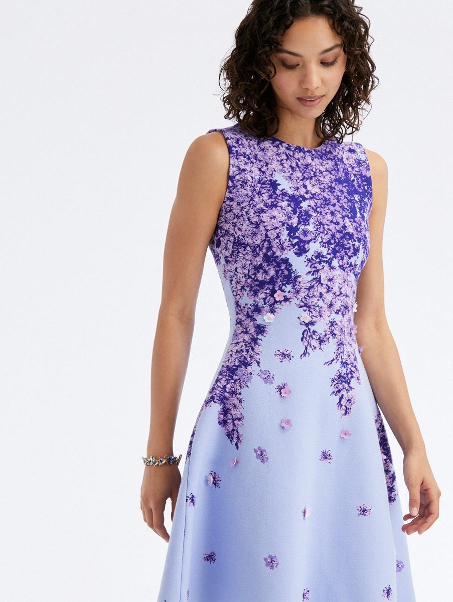 DEGRADE LILAC JACQUARD KNIT DRESS - 3