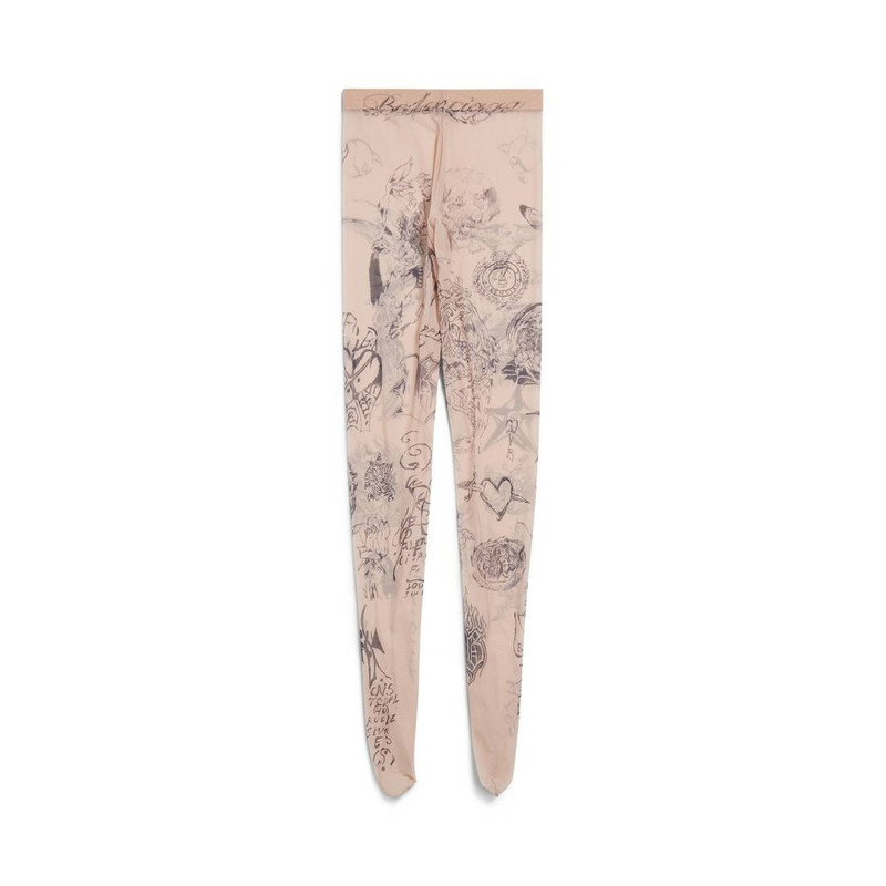 BALENCIAGA Women's Tat Tights in Light Beige outlook