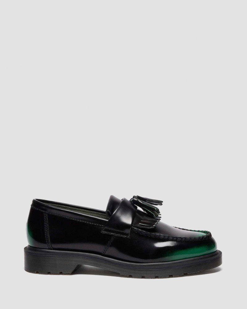 Adrian Arcadia Rub Off Leather Tassel Loafers 1
