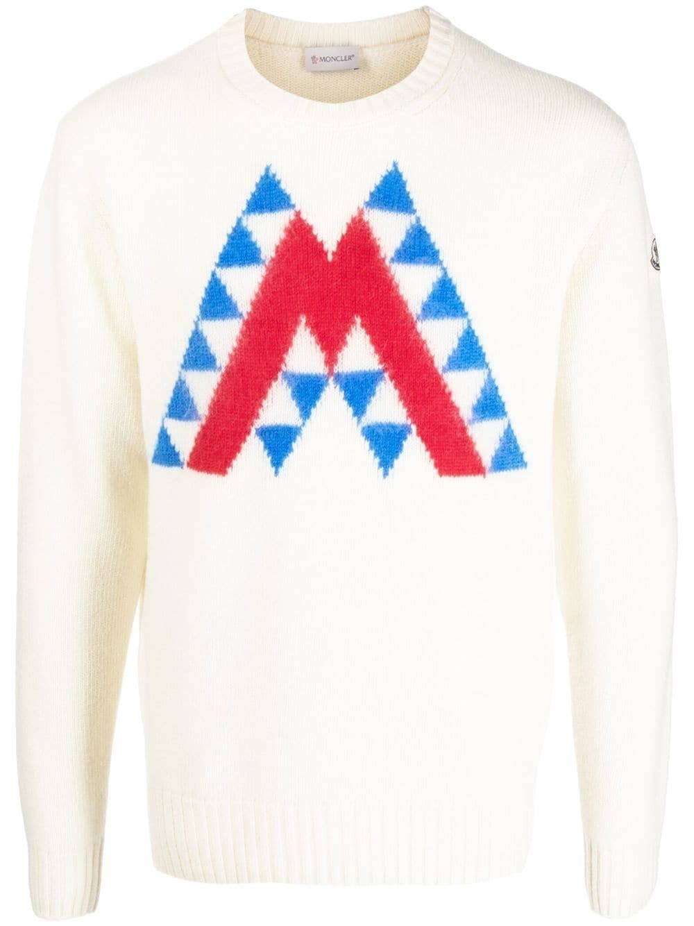 intarsia-logo wool jumper - 1