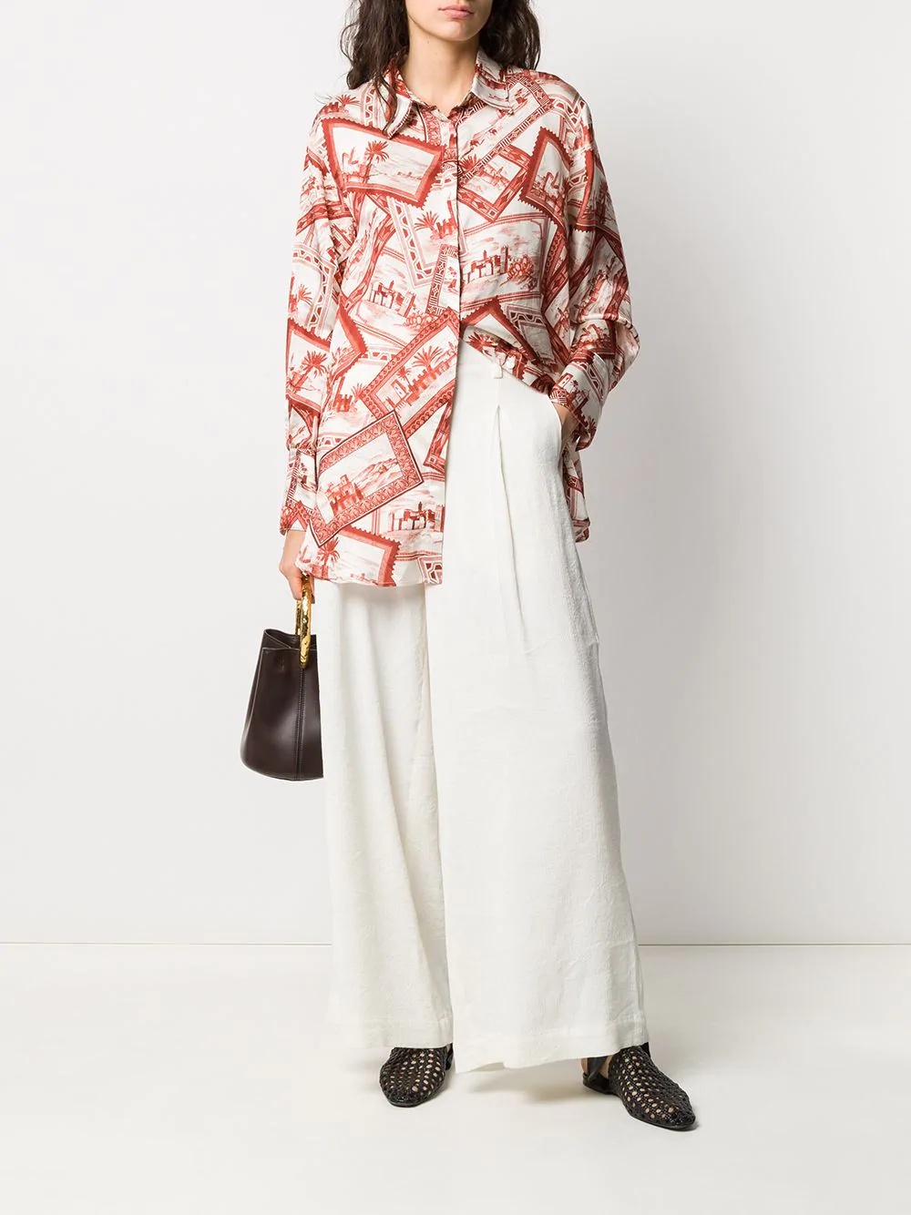 wide leg linen trousers - 2