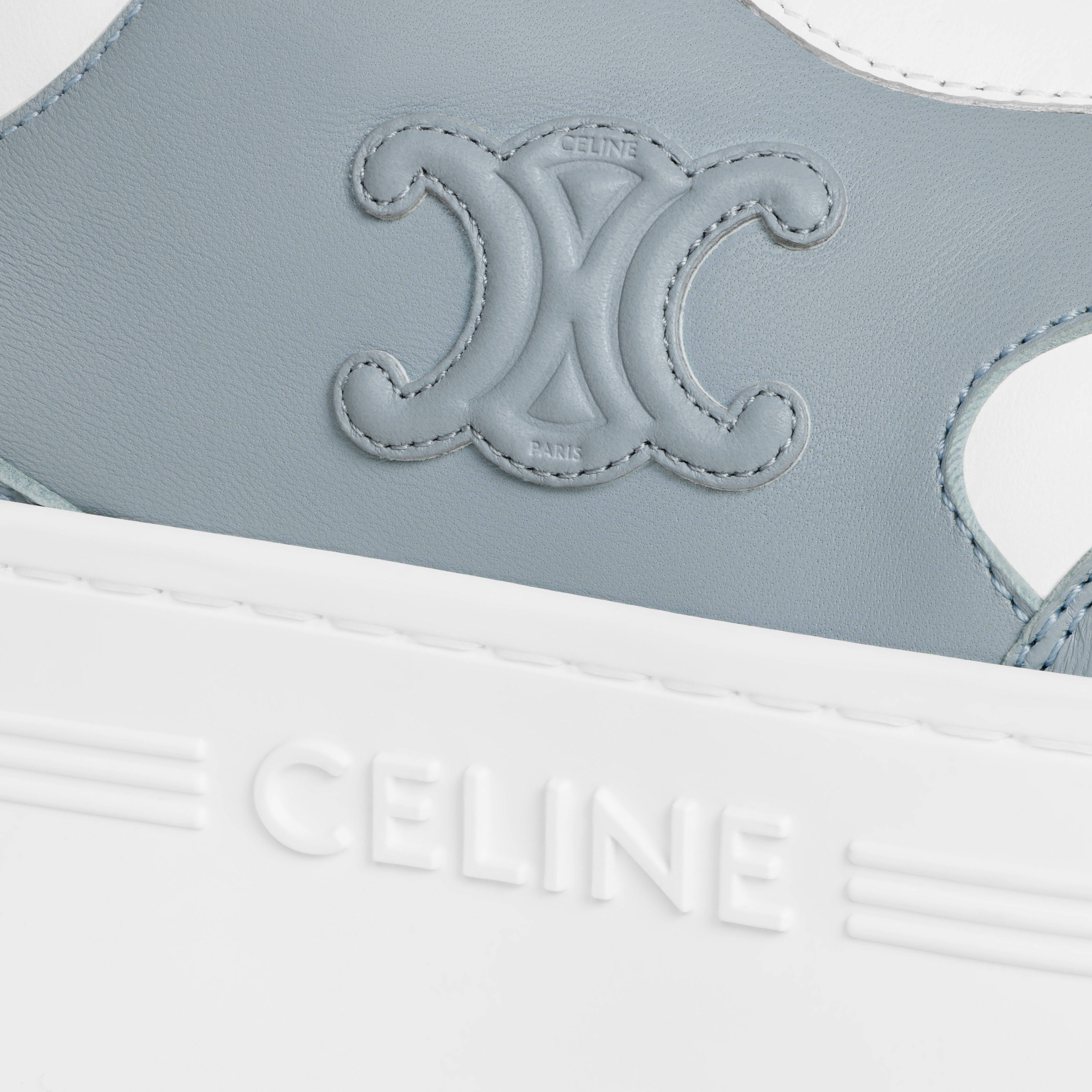 CELINE - BLOCK SNEAKER WITH TRIOMPHE IN CALFSKIN - 5