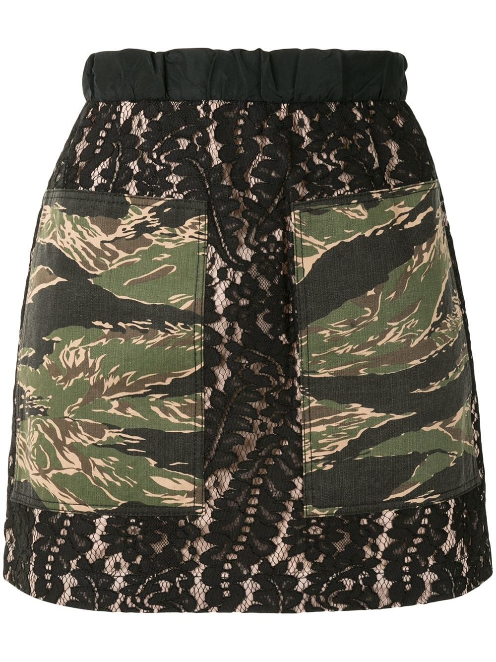 dual-pattern A-line skirt - 1