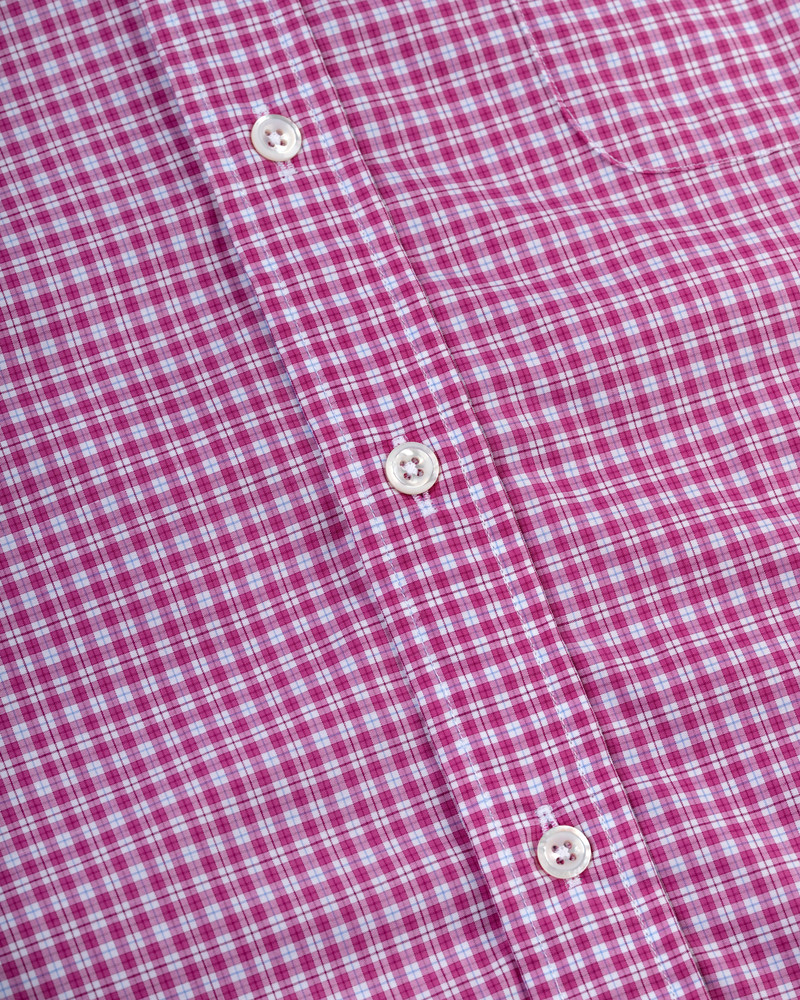 J. PRESS MADE-IN-USA PINK & BLUE CHECK SPORT SHIRT - CLASSIC FIT outlook