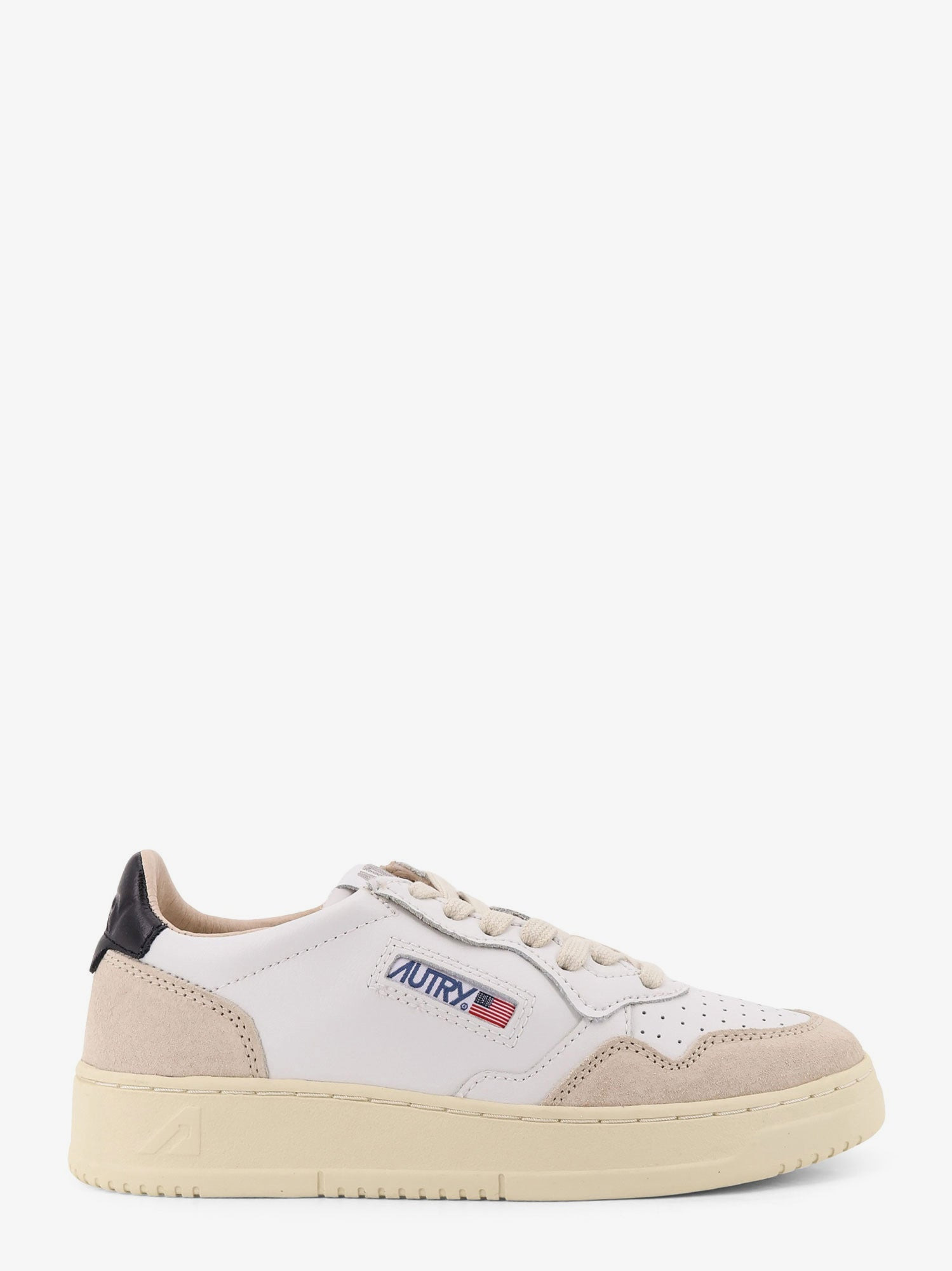 Medalist Low Leather Low-Top Sneakers With Suede Inserts - 1