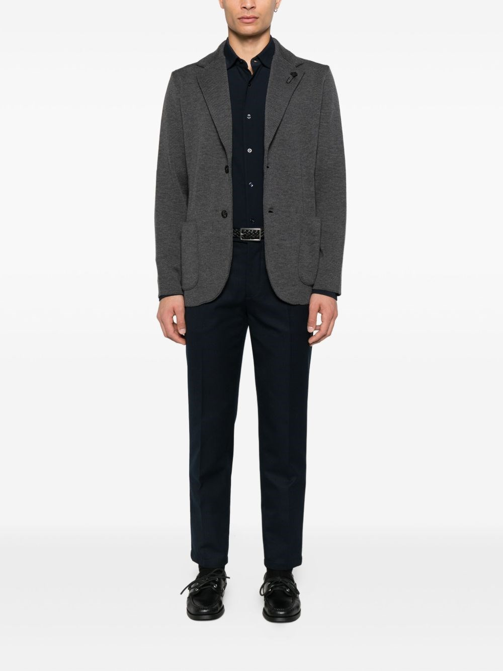 Single-breasted knitted blazer - 2