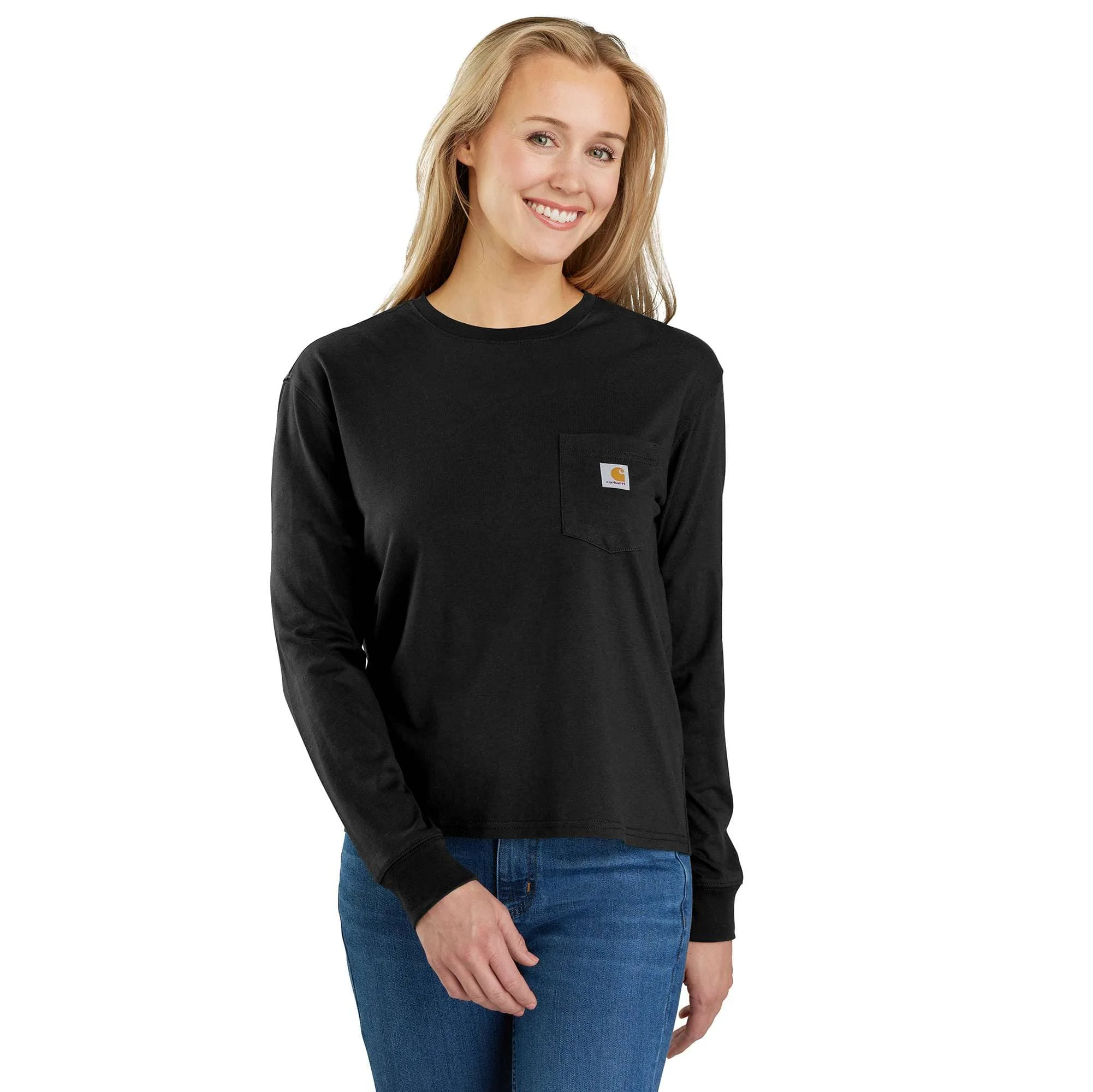 Women's TENCEL™ Fiber Series Loose Fit Long-Sleeve Crewneck Pocket T-Shirt - 1