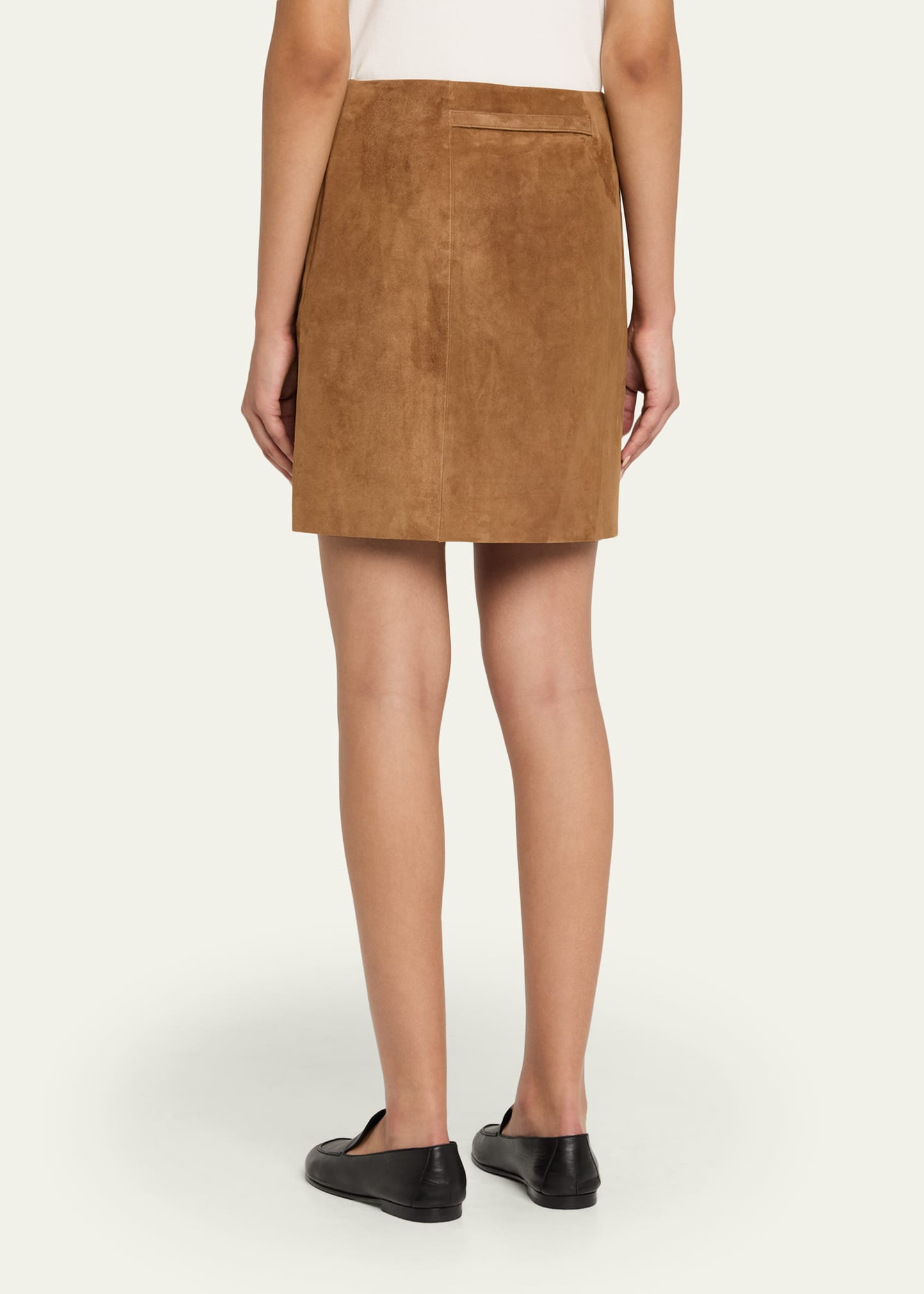 Mid-Rise Suede Mini Skirt - 3