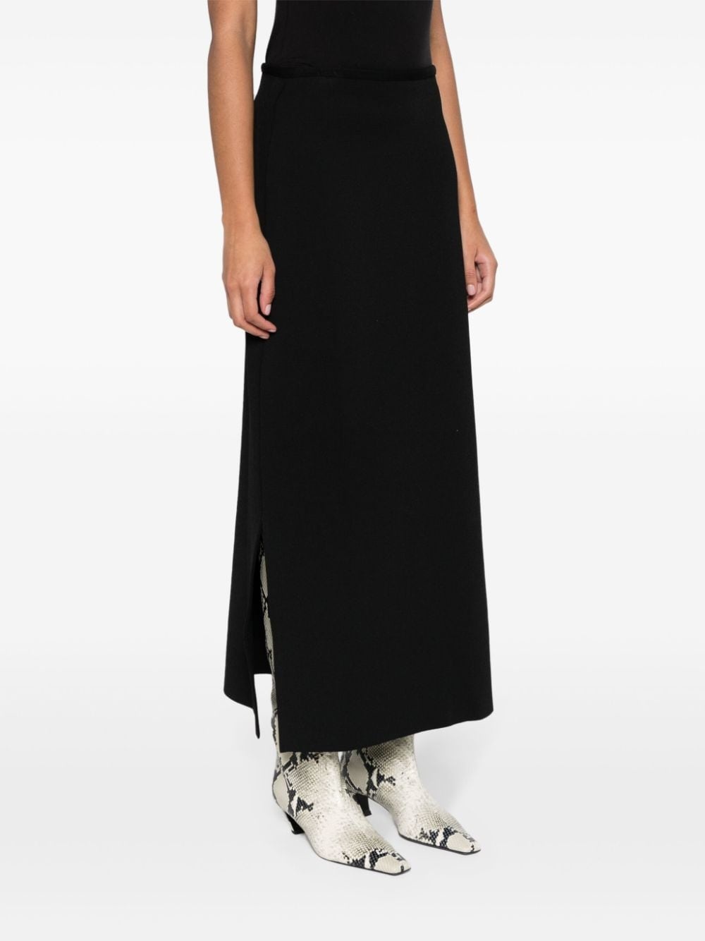 mid-rise straight midi skirt - 3