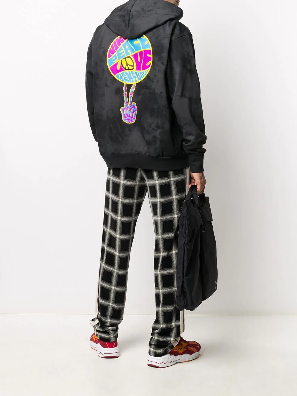 graphic-print tie-dye hoodie - 2