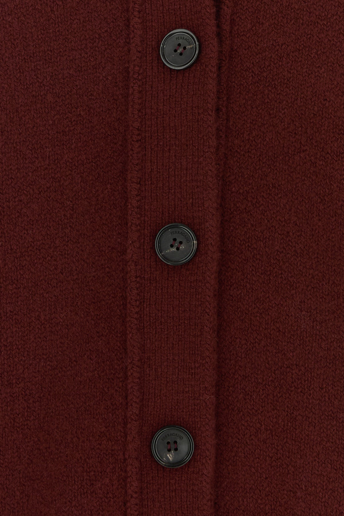Burgundy cashmere blend cardigan - 3