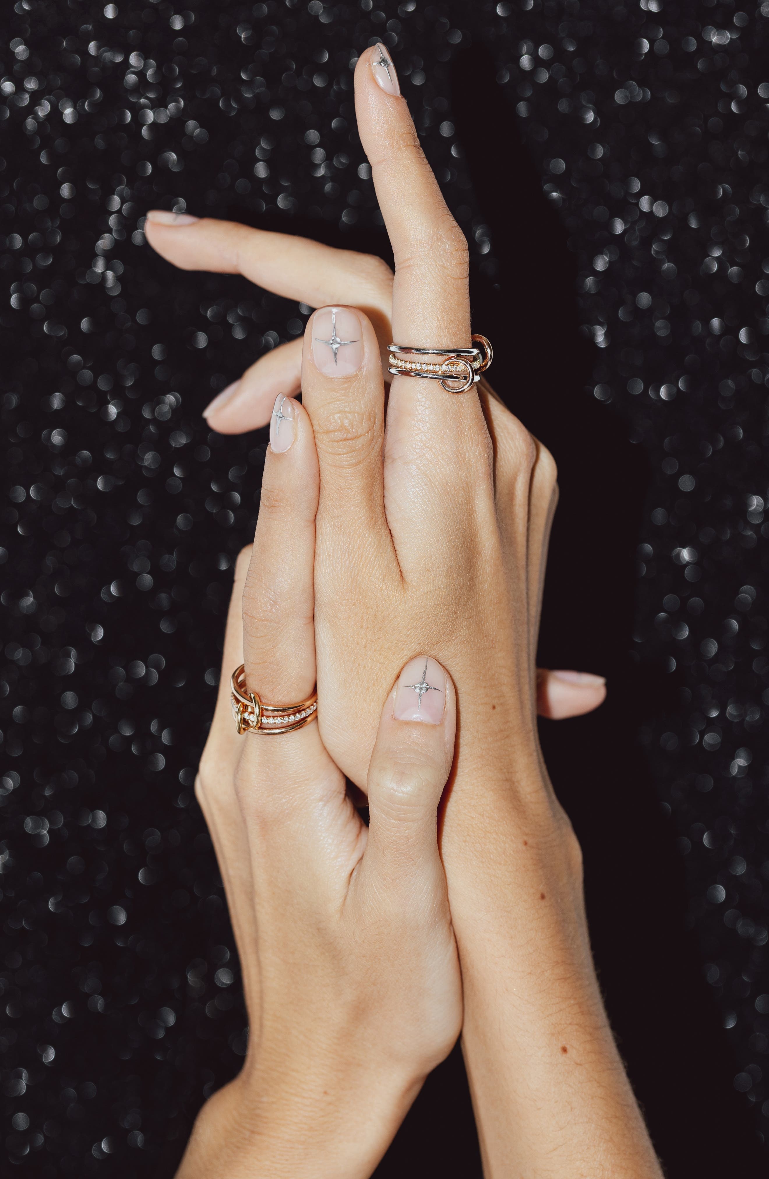 Spinelli Kilcollin Sony Diamond Linked Rings in Yellow/rose/white at Nordstrom - 5