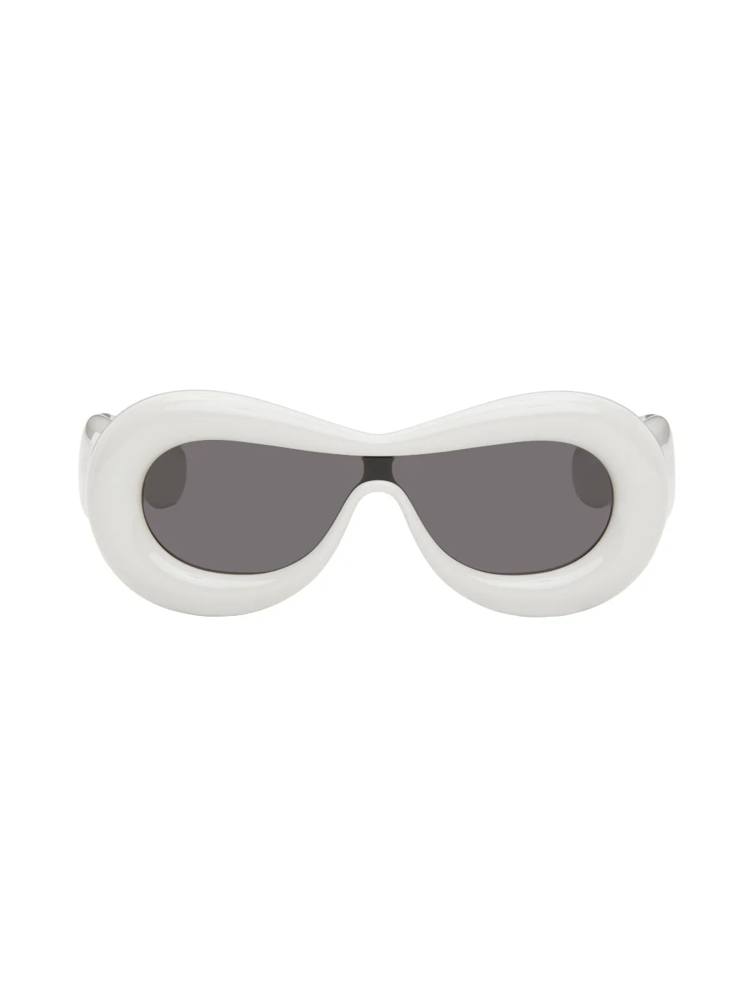 White Inflated Goggle Sunglasses - 1