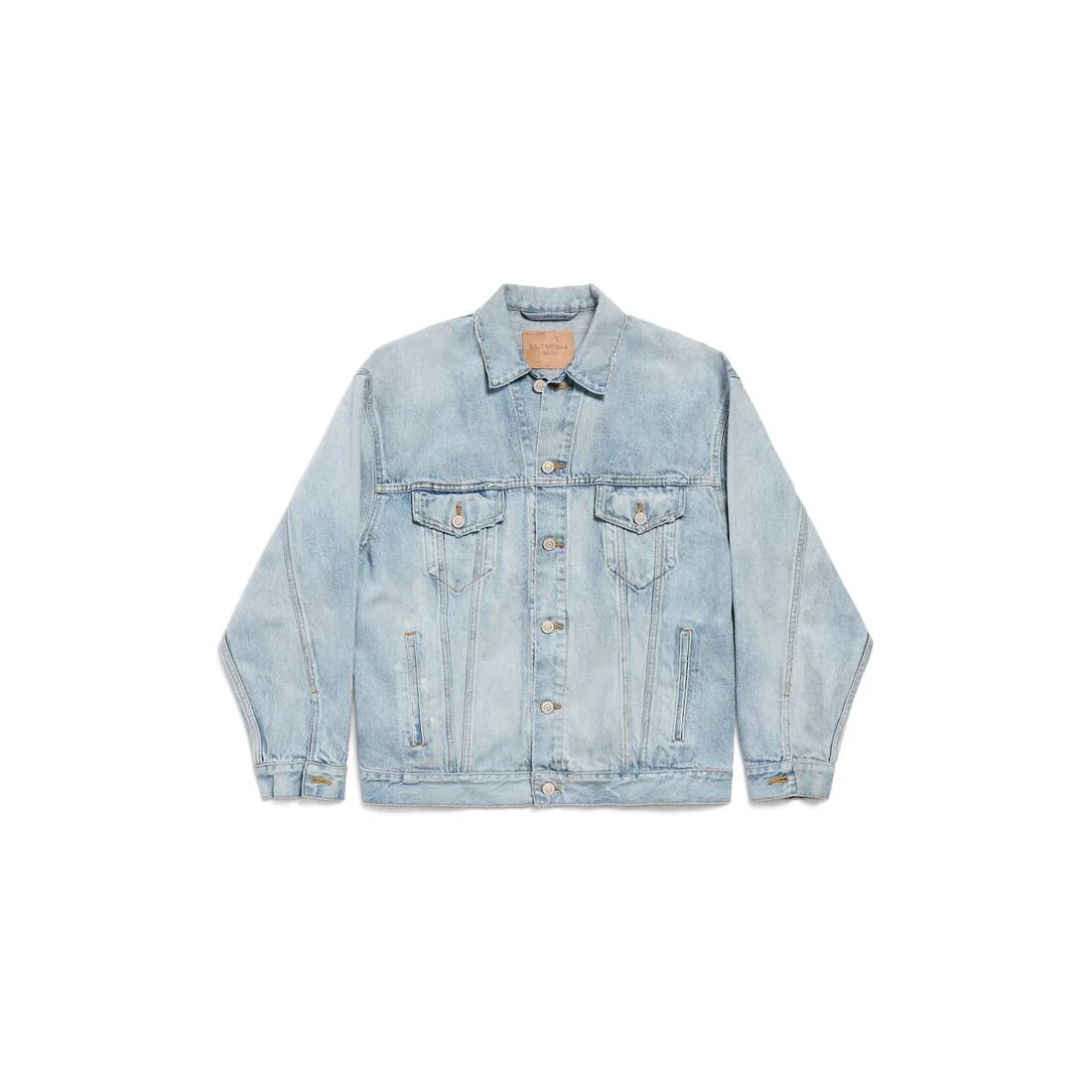 Women's Denim Jacket Regular Fit in Dirty Light Blue - 1