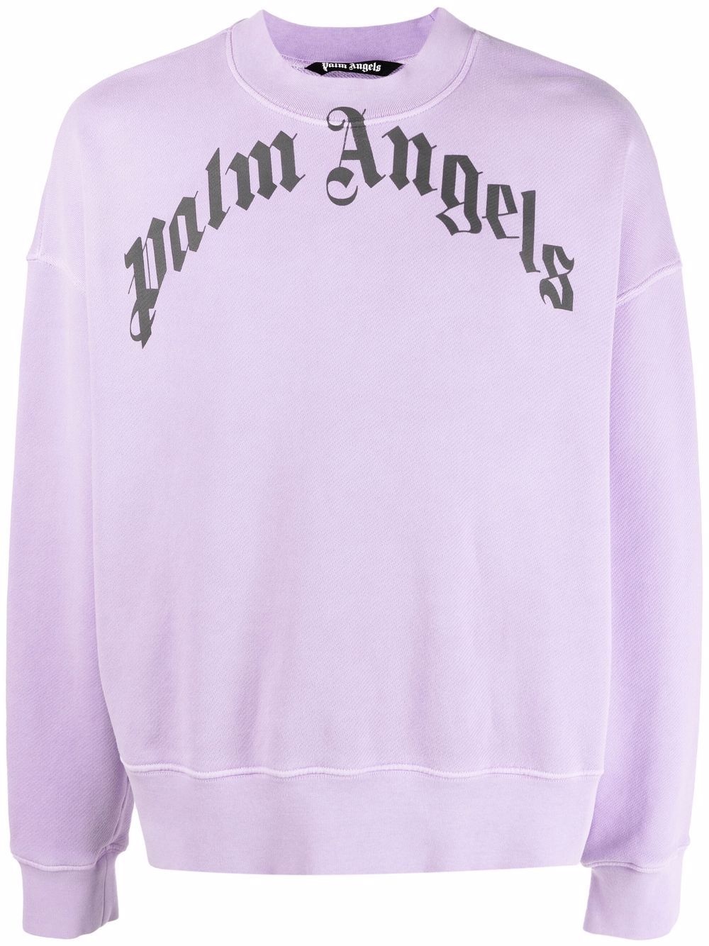 curved logo cotton sweatshirt - 1