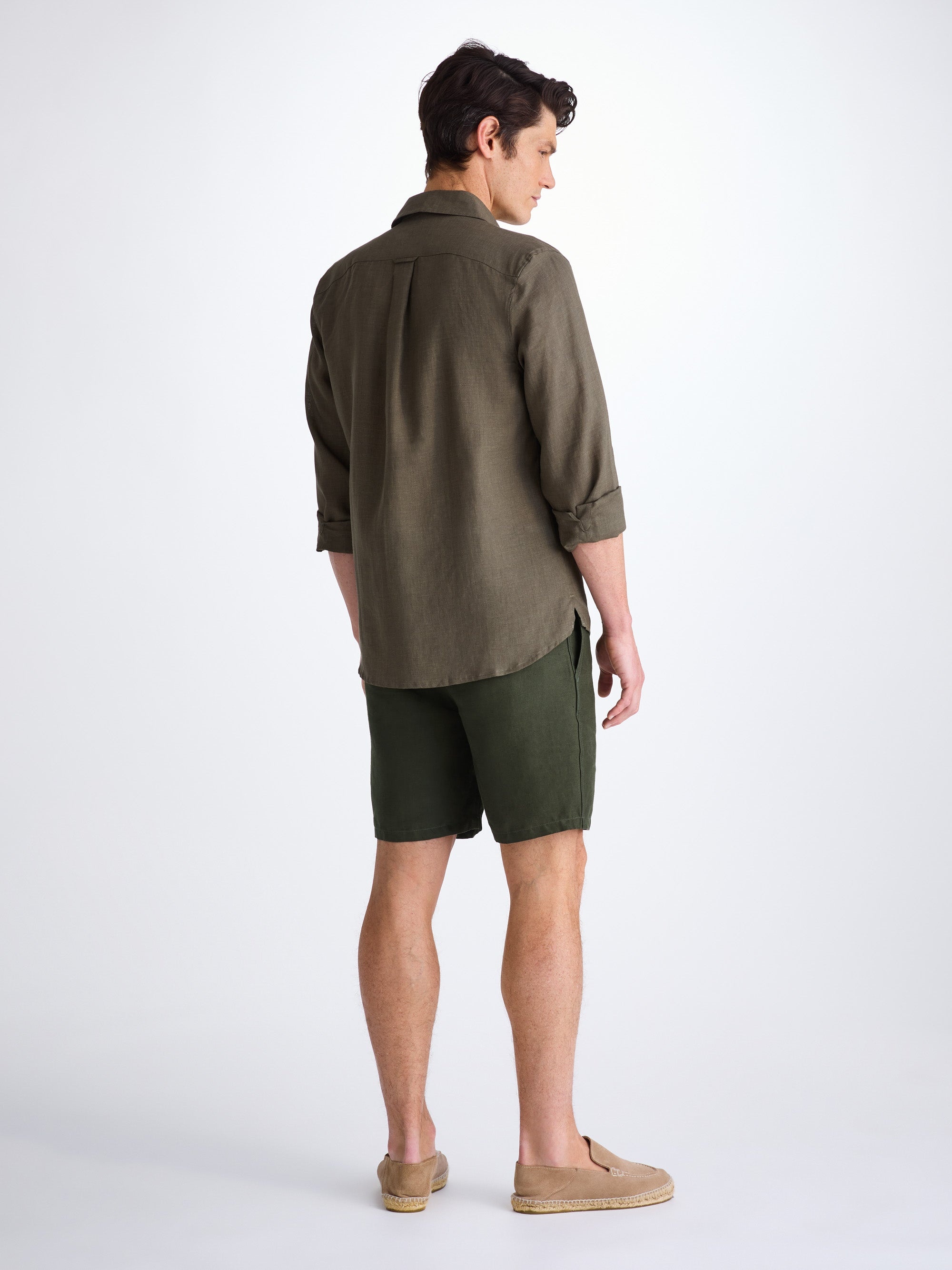 Men's Shorts Sydney Linen Khaki - 3