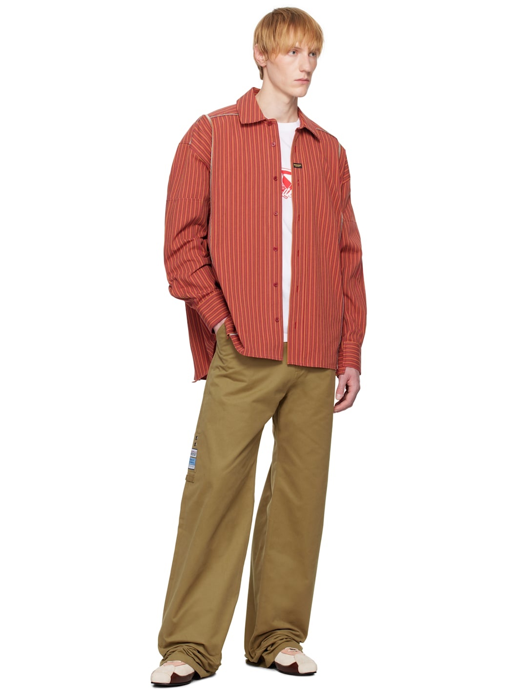 Red & Yellow Cut Overshirt - 4