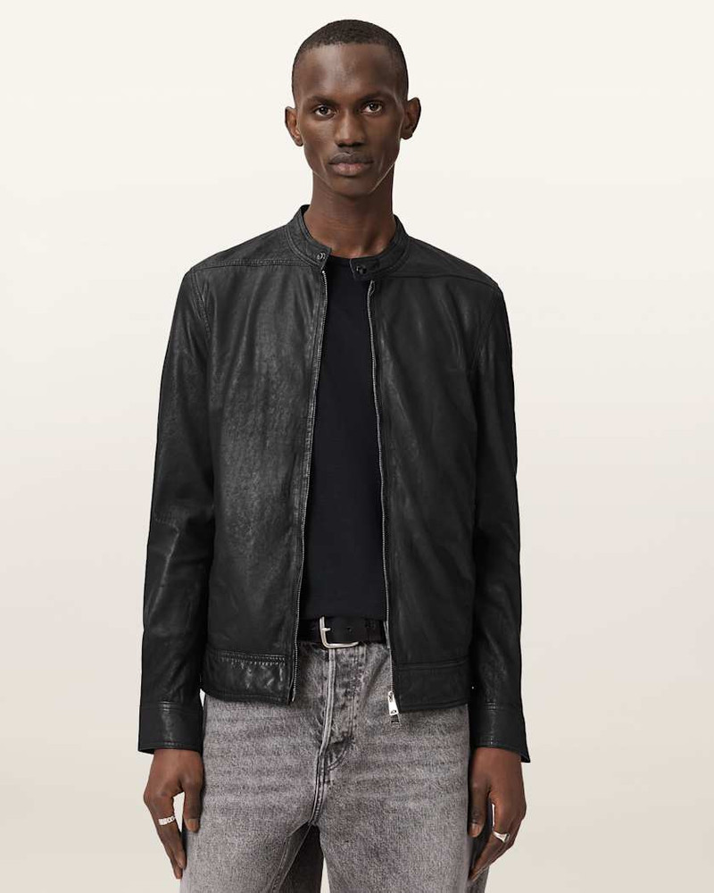 ALLSAINTS COLT SLIM FIT LEATHER JACKET outlook