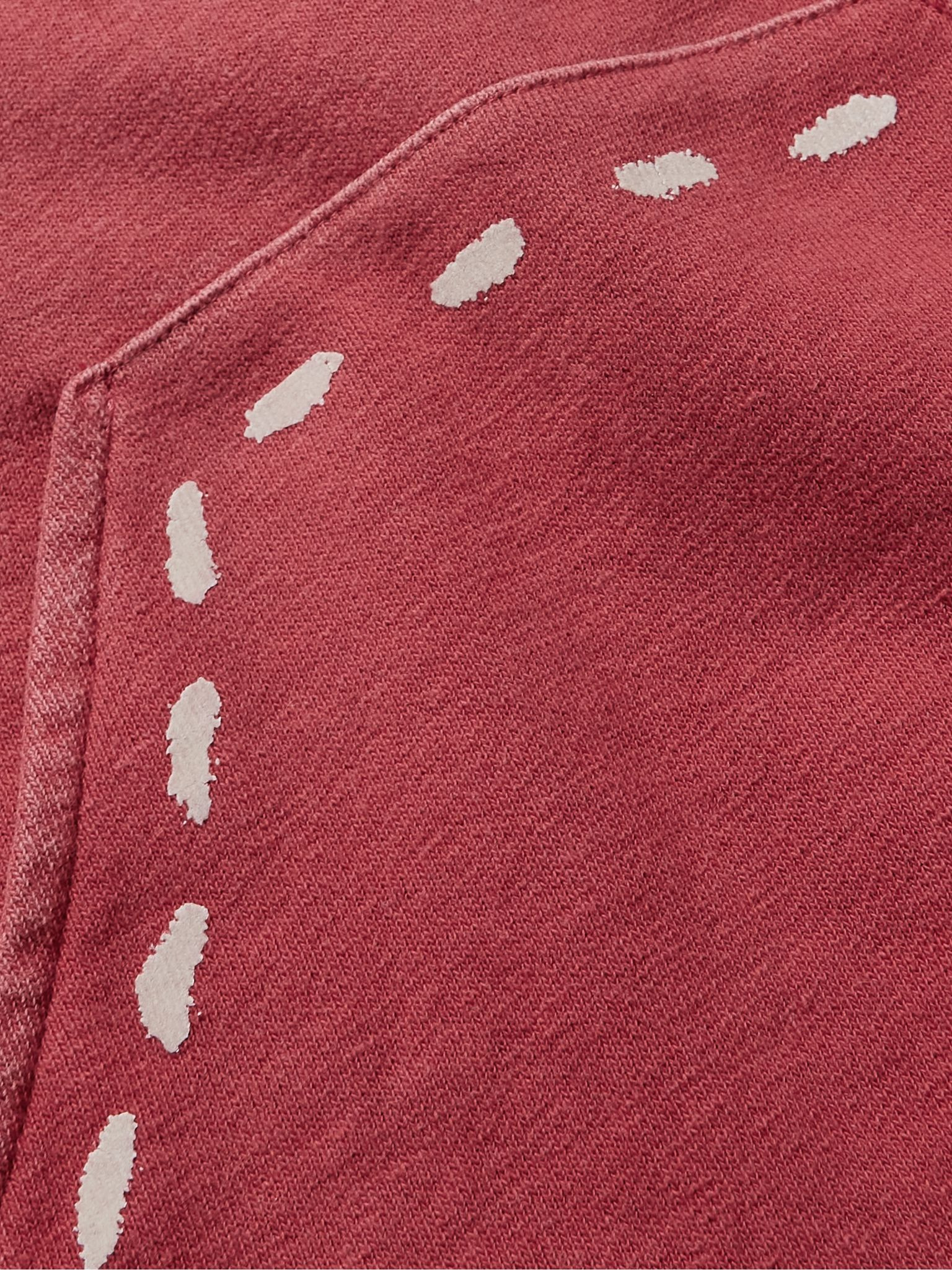 Marionette Printed Cotton-Jersey Hoodie Red - 4