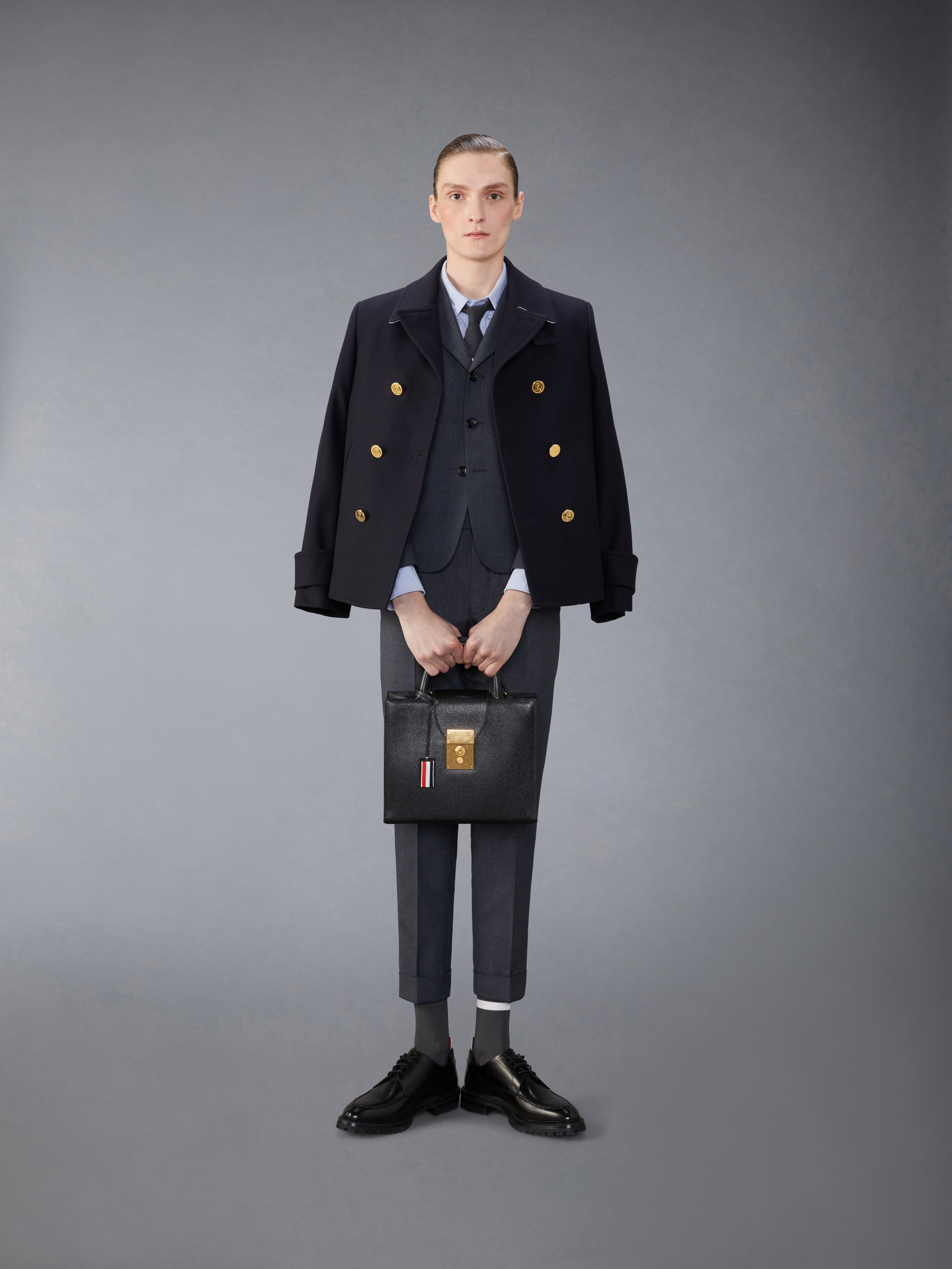 Spring Weight Melton Wool Peacoat - 3