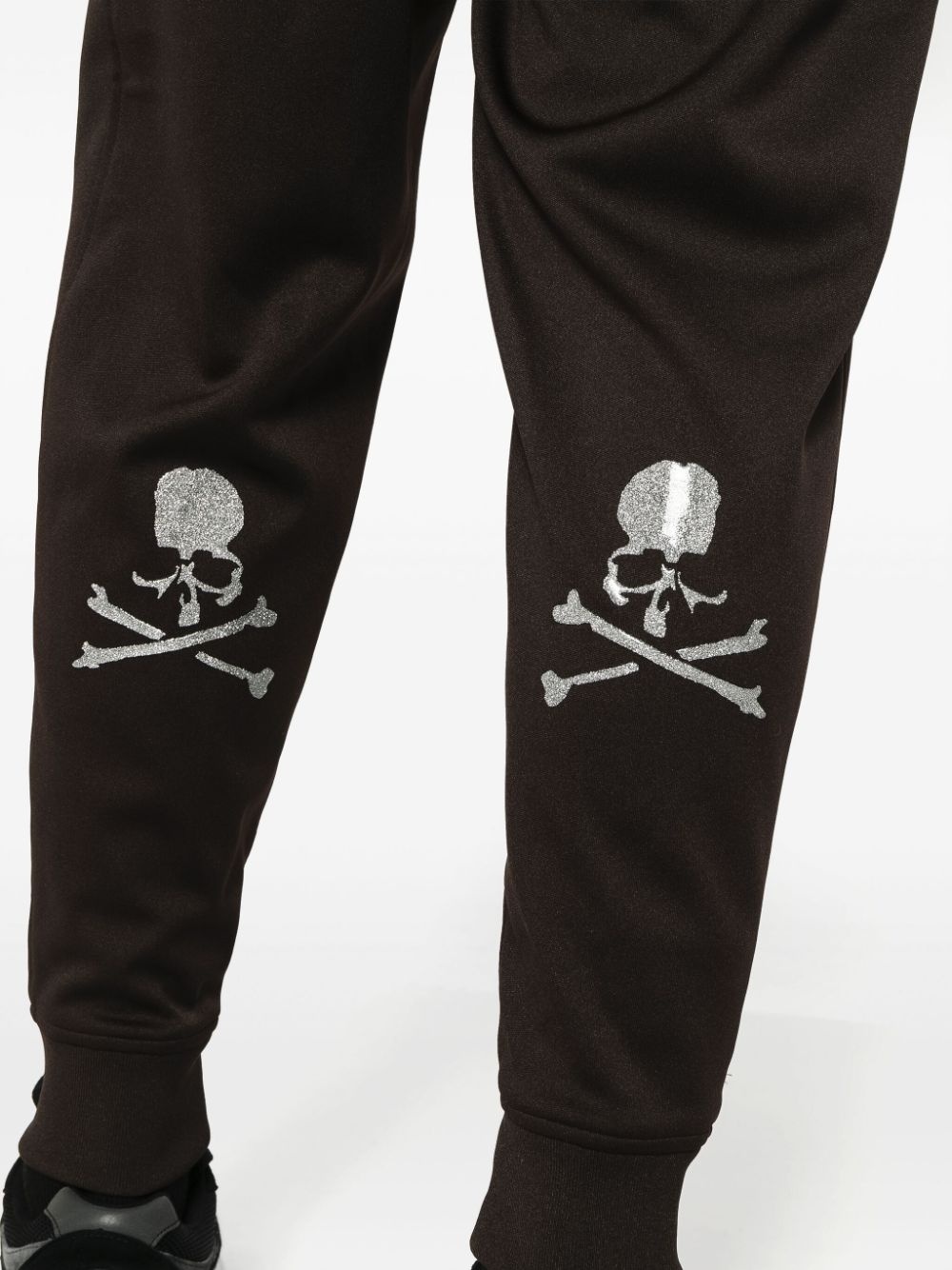 logo-jacquard tapered track pants - 5