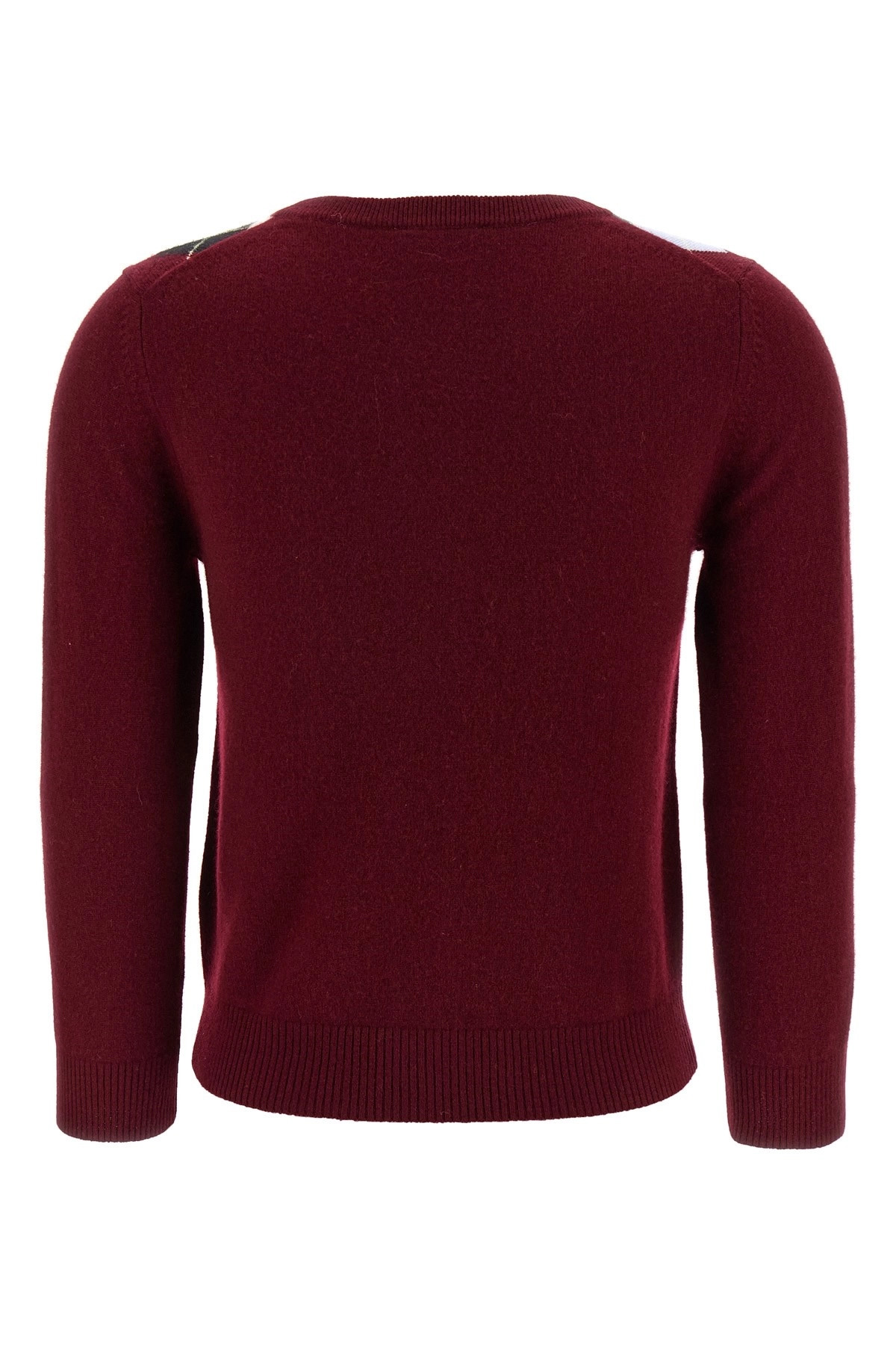 'Burgundy Check' cardigan - 2