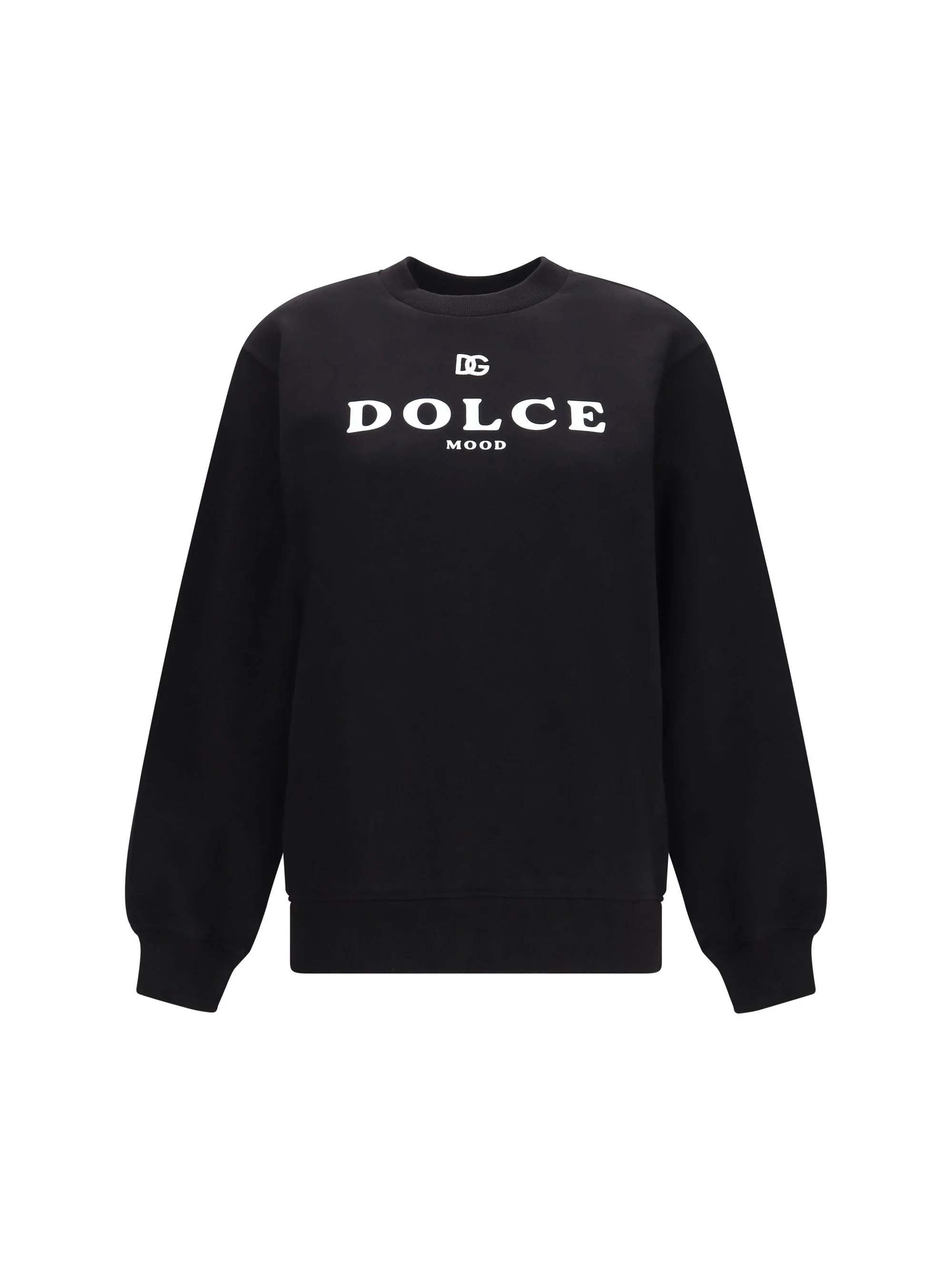 Dolce & Gabbana Cotton Logo Crewneck Sweatshirt Black - 1