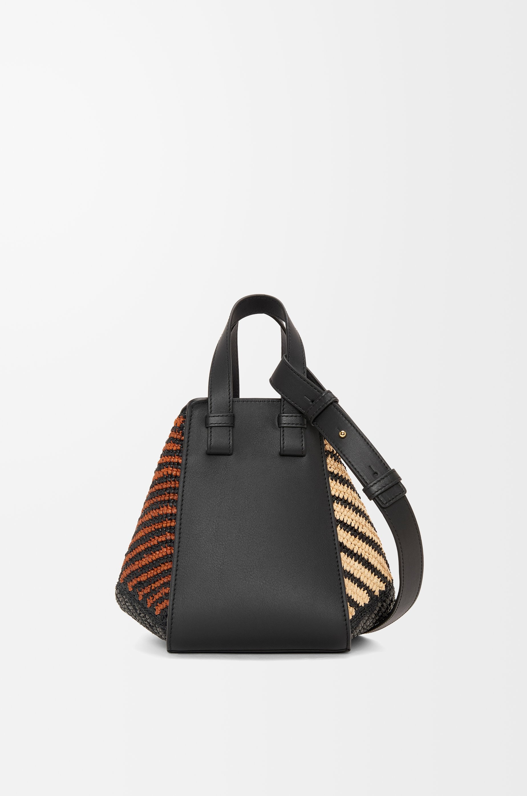 Compact Hammock bag in raffia and calfskin - 6