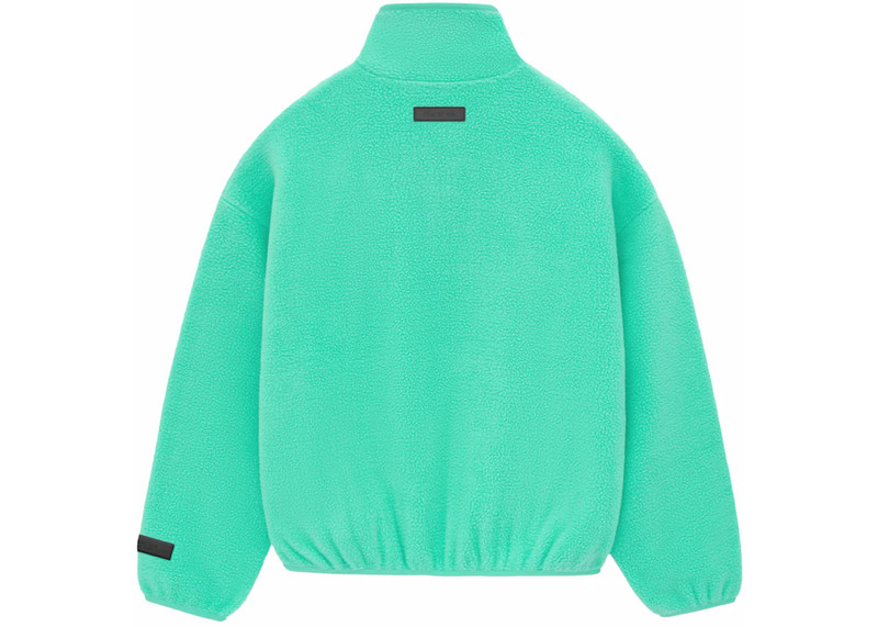 ESSENTIALS Fear of God Essentials Polar Fleece Half Zip Mockneck Mint Leaf outlook