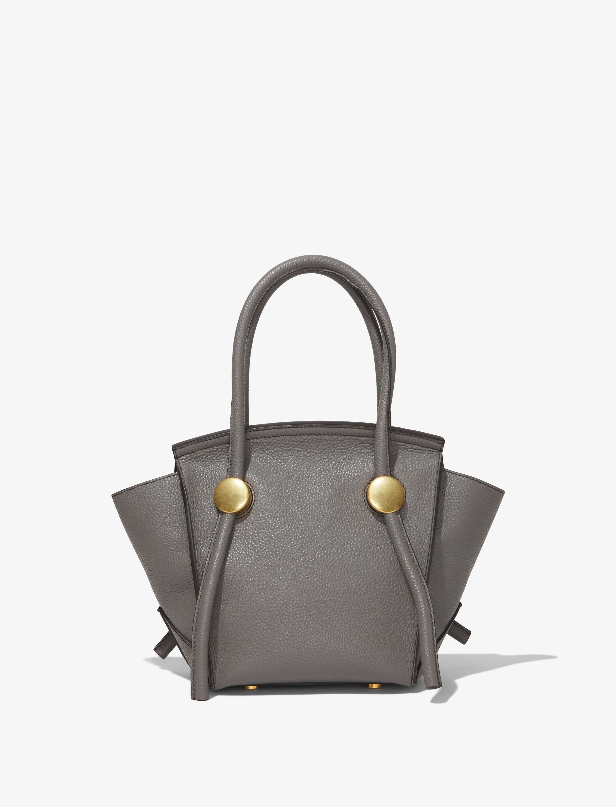 Small Grainy Leather Pipe Bag - 4