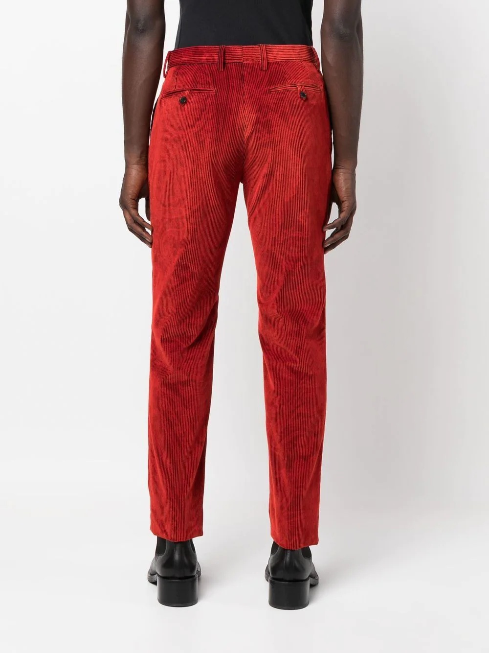 paisley-print corduroy trousers - 4