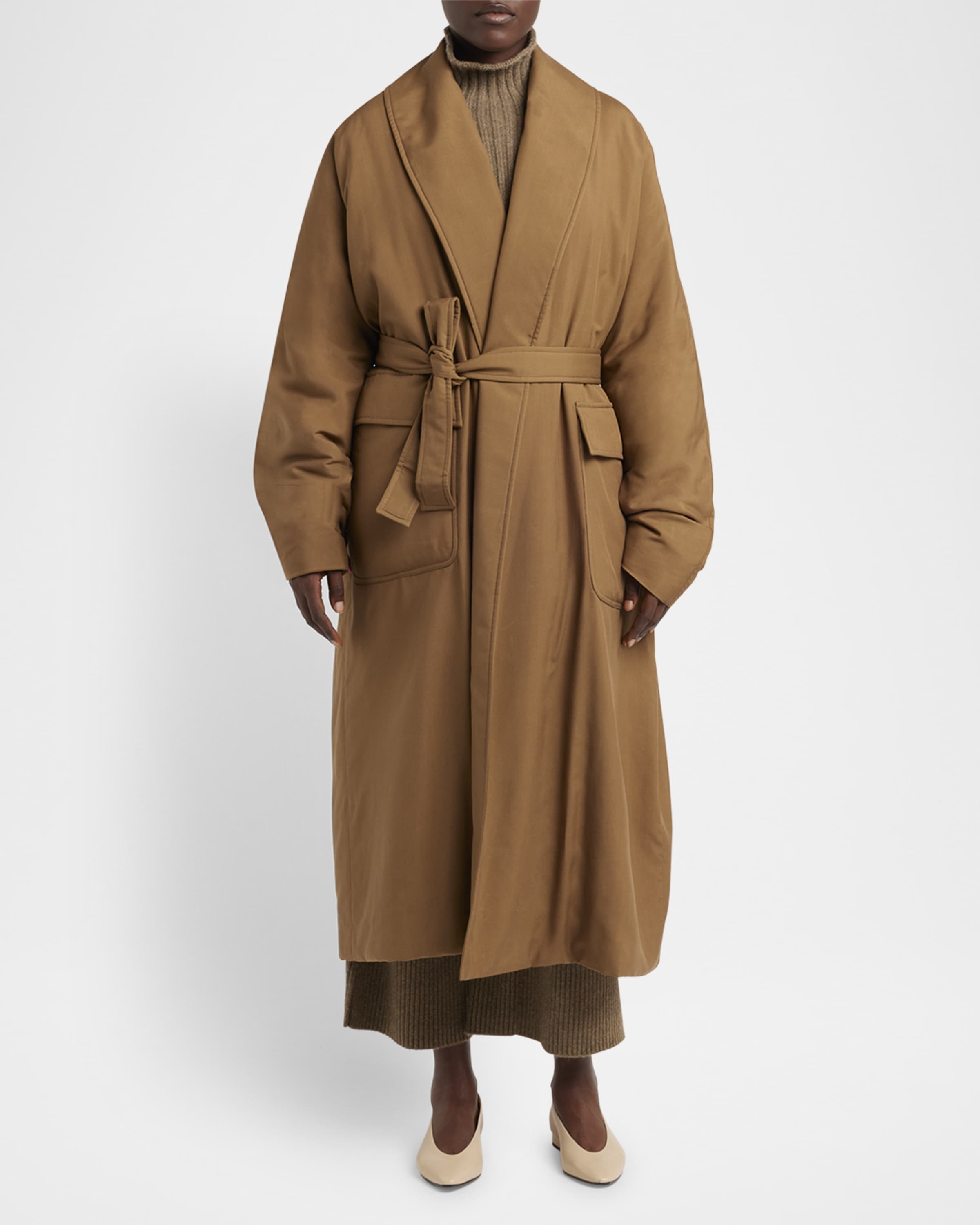 Loro Piana Dwight Japanese Silk Wrap Coat | neimanmarcus