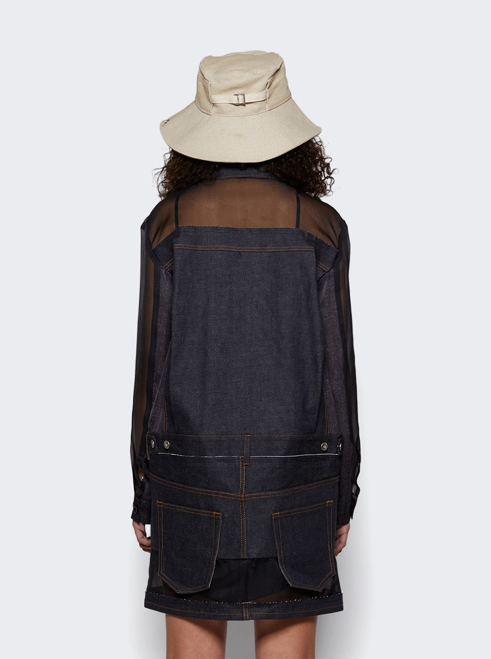 Denim Mix Dress Indigo - 4