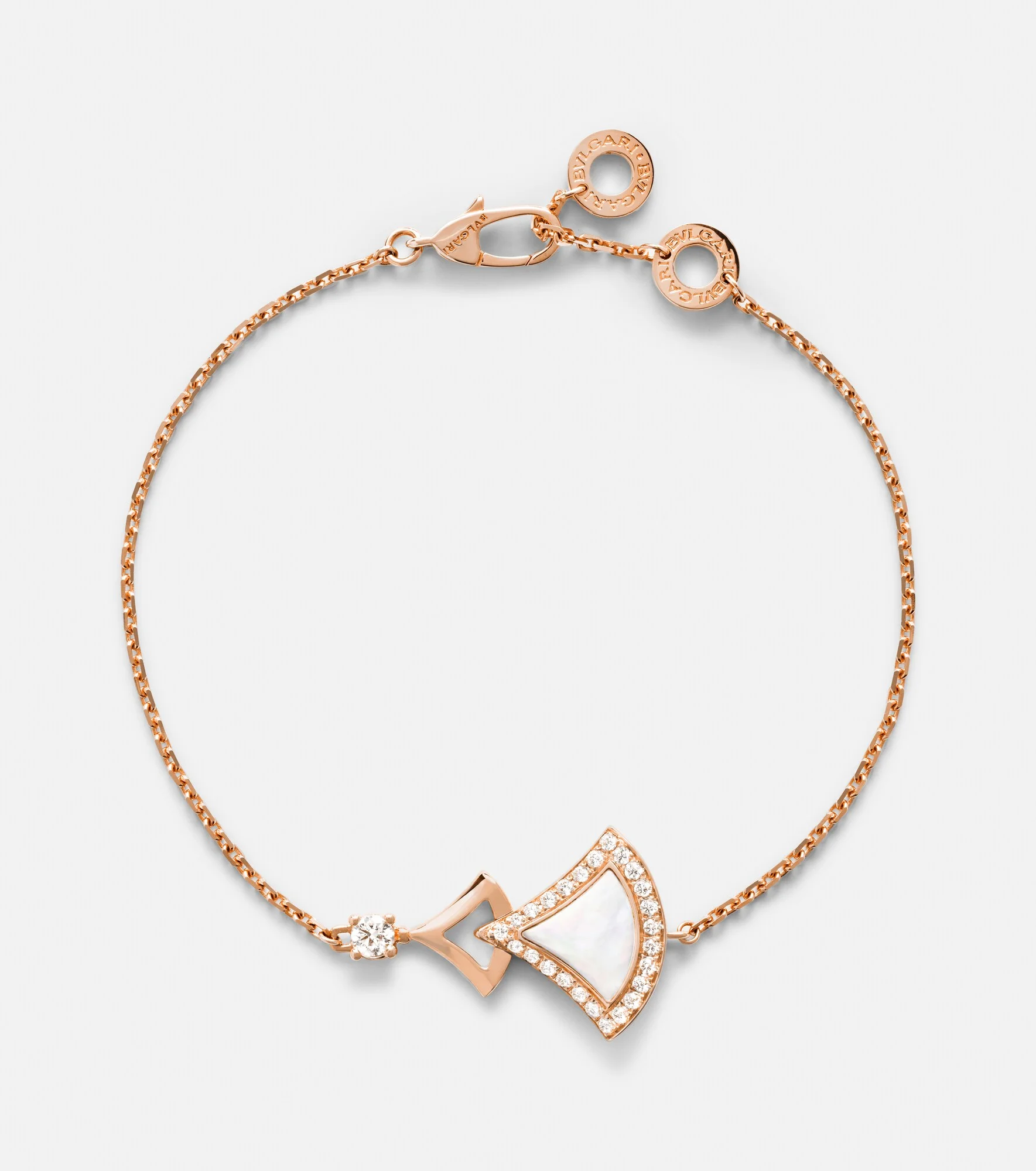 Divas' Dream 18kt rose gold bracelet with mother-of-pearl and diamonds - 1