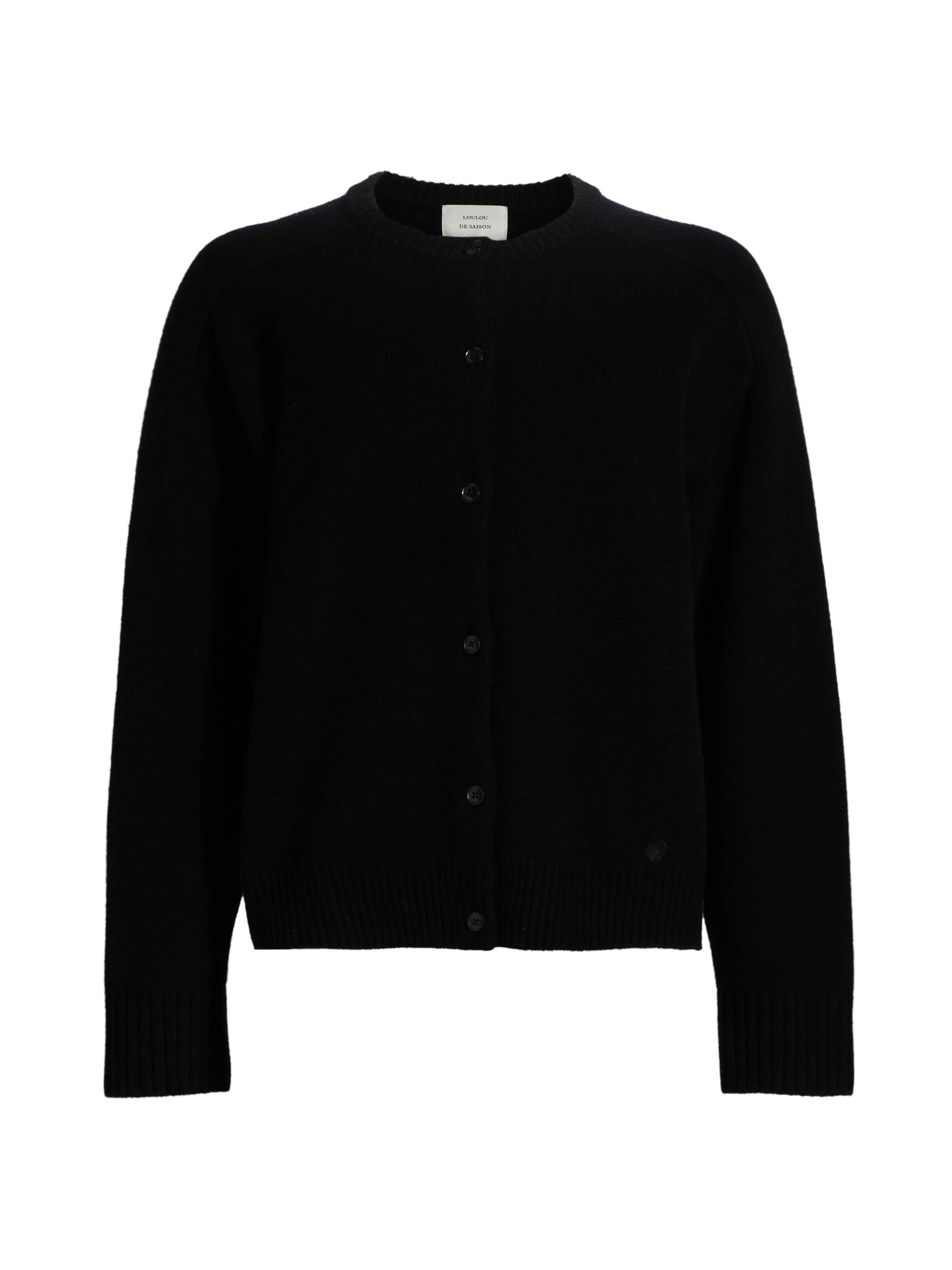 Women's Aidar Wool-Cashmere Cardigan - Black - 1