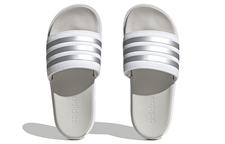 (WMNS) adidas Adilette Platform Slide 'White Zero Metallic' IE9703 - 5
