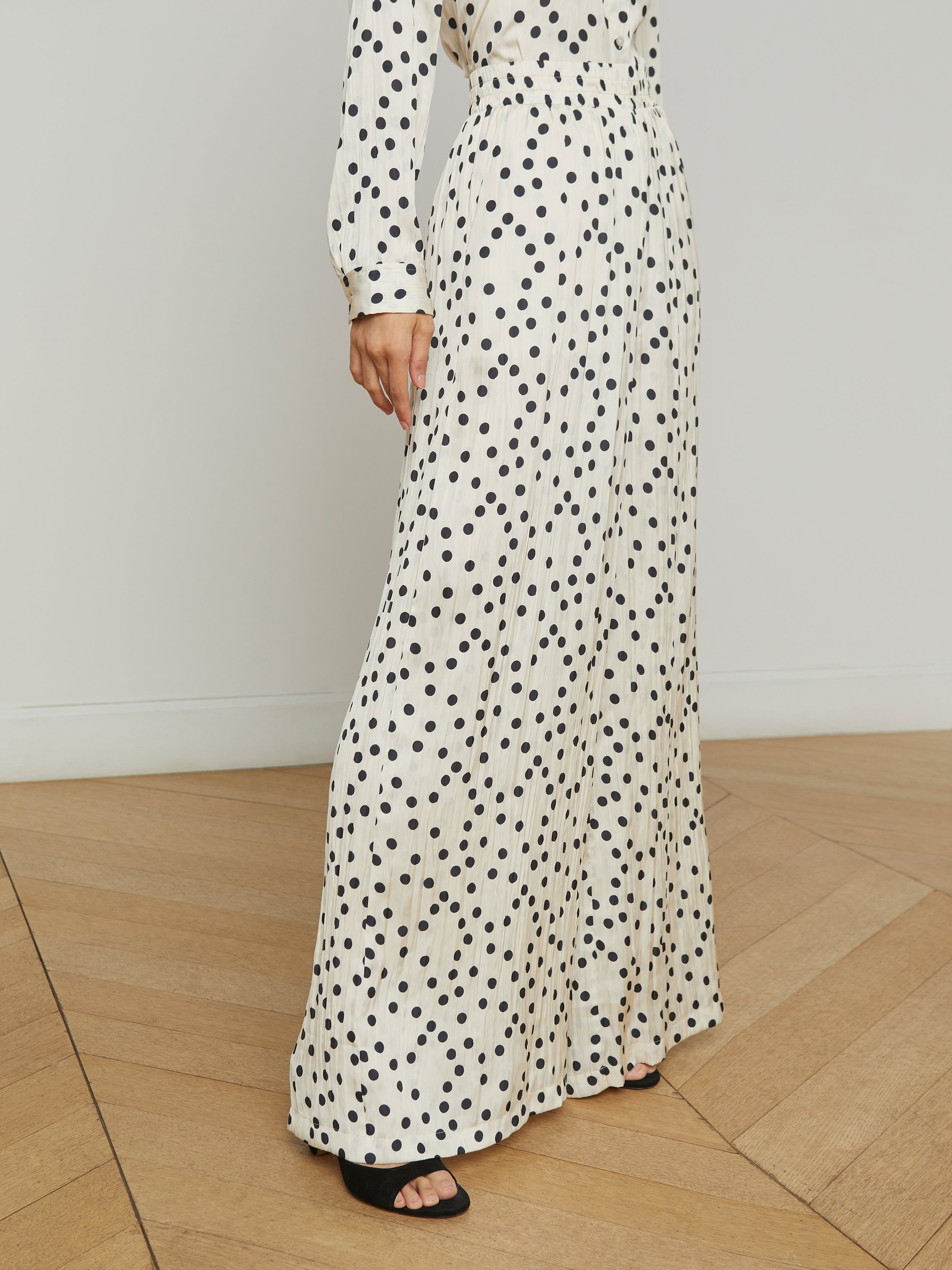 Lillian Satin Wide-Leg Pant - 4